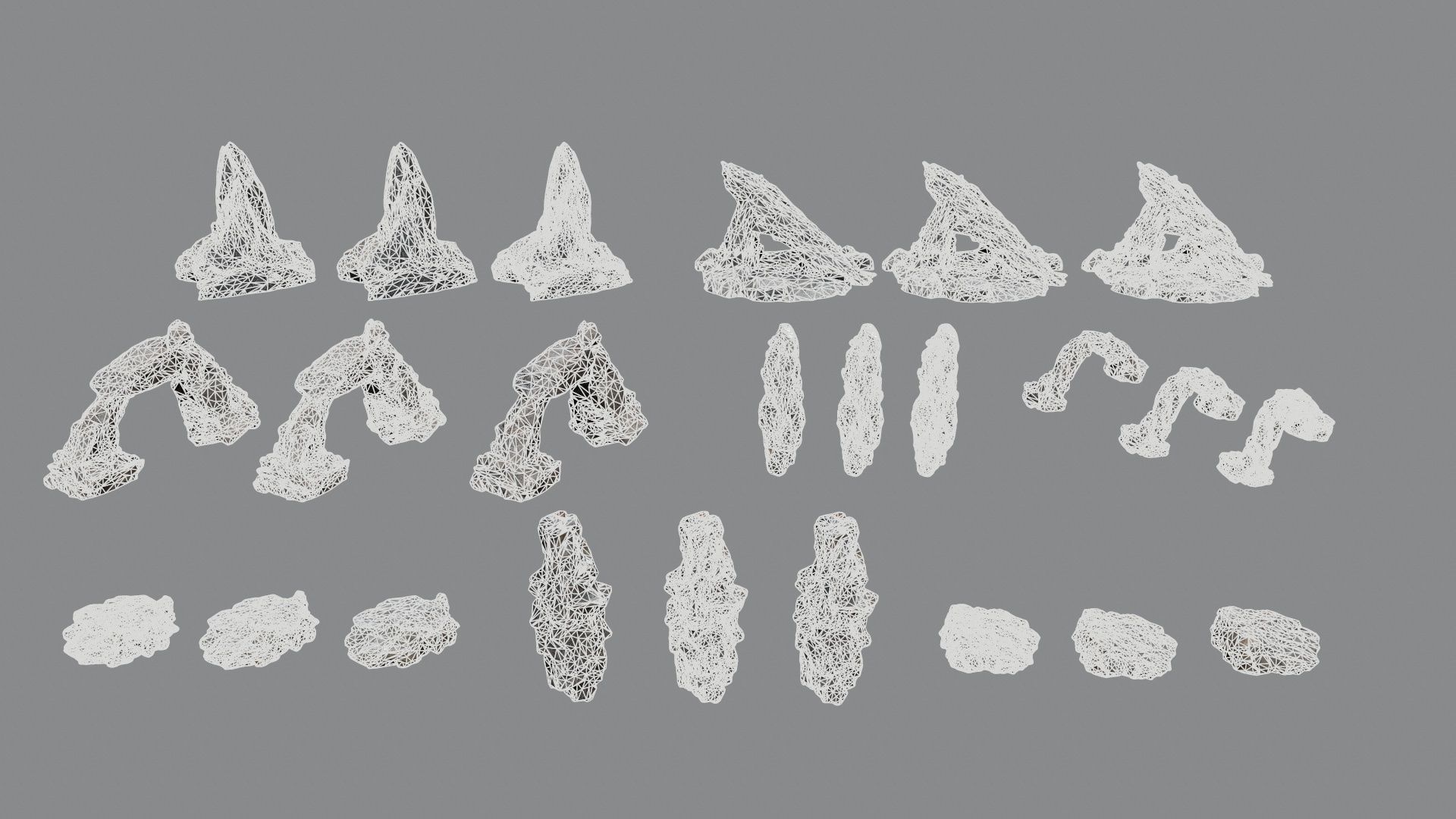 cliff rocks Low-poly 3D model_18