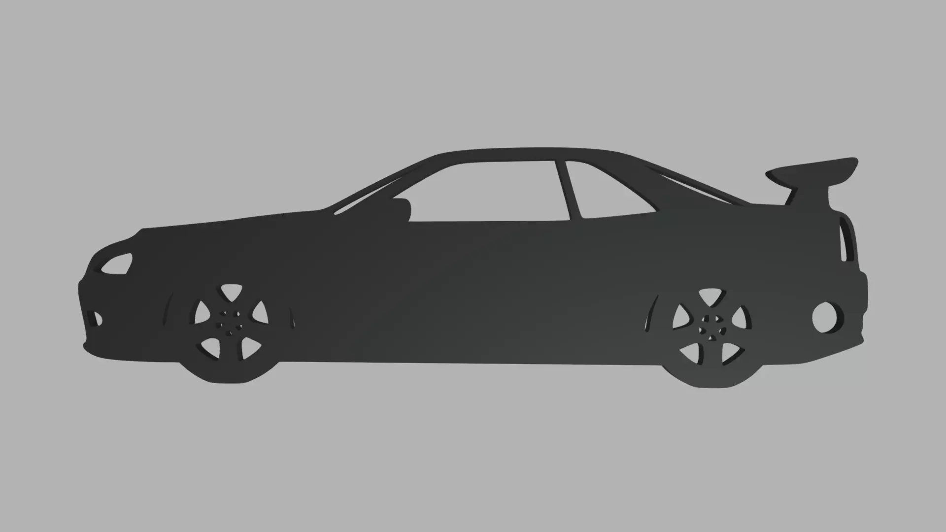 Nissan Skyline GTR R34 Key Ring 3D print model_0