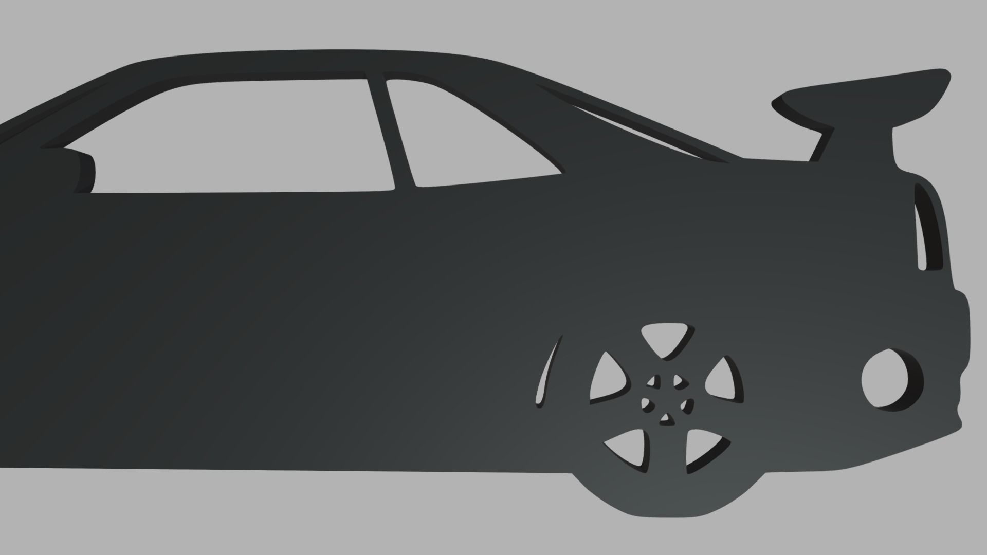 Nissan Skyline GTR R34 Key Ring 3D print model_3