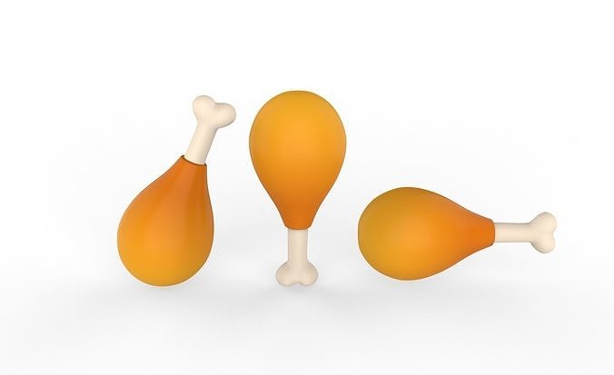 Prop39 Chicken Thighs Low-poly 3D model 6