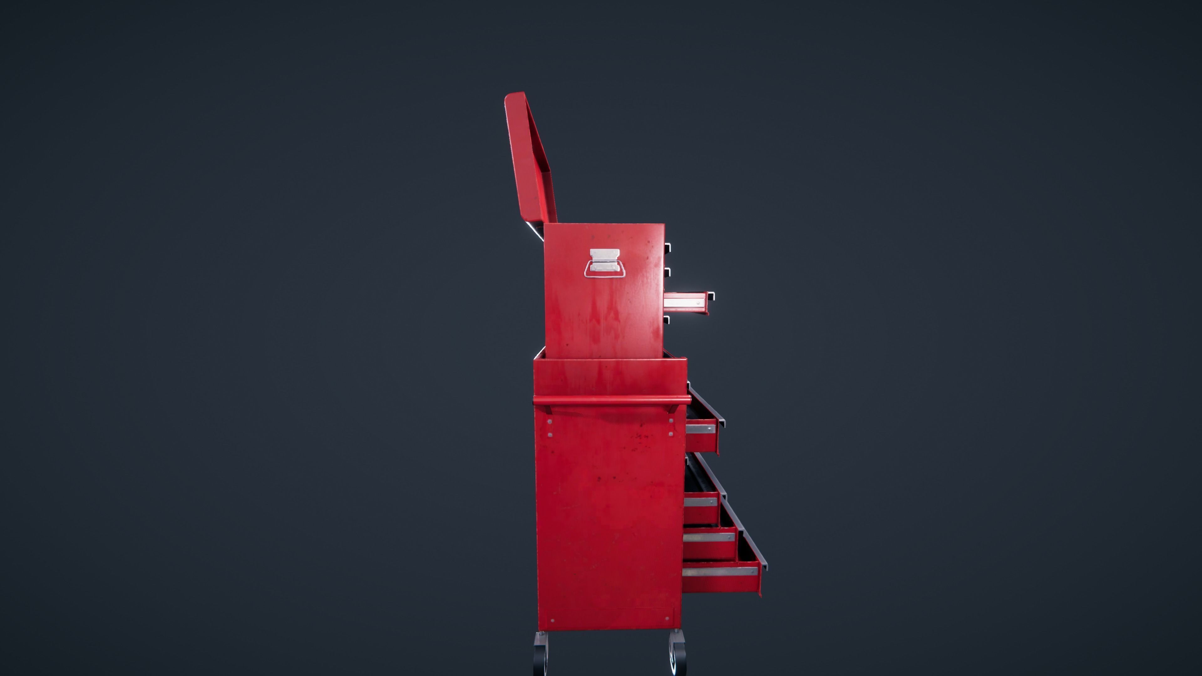 Tool box car Low-poly 3D model_10