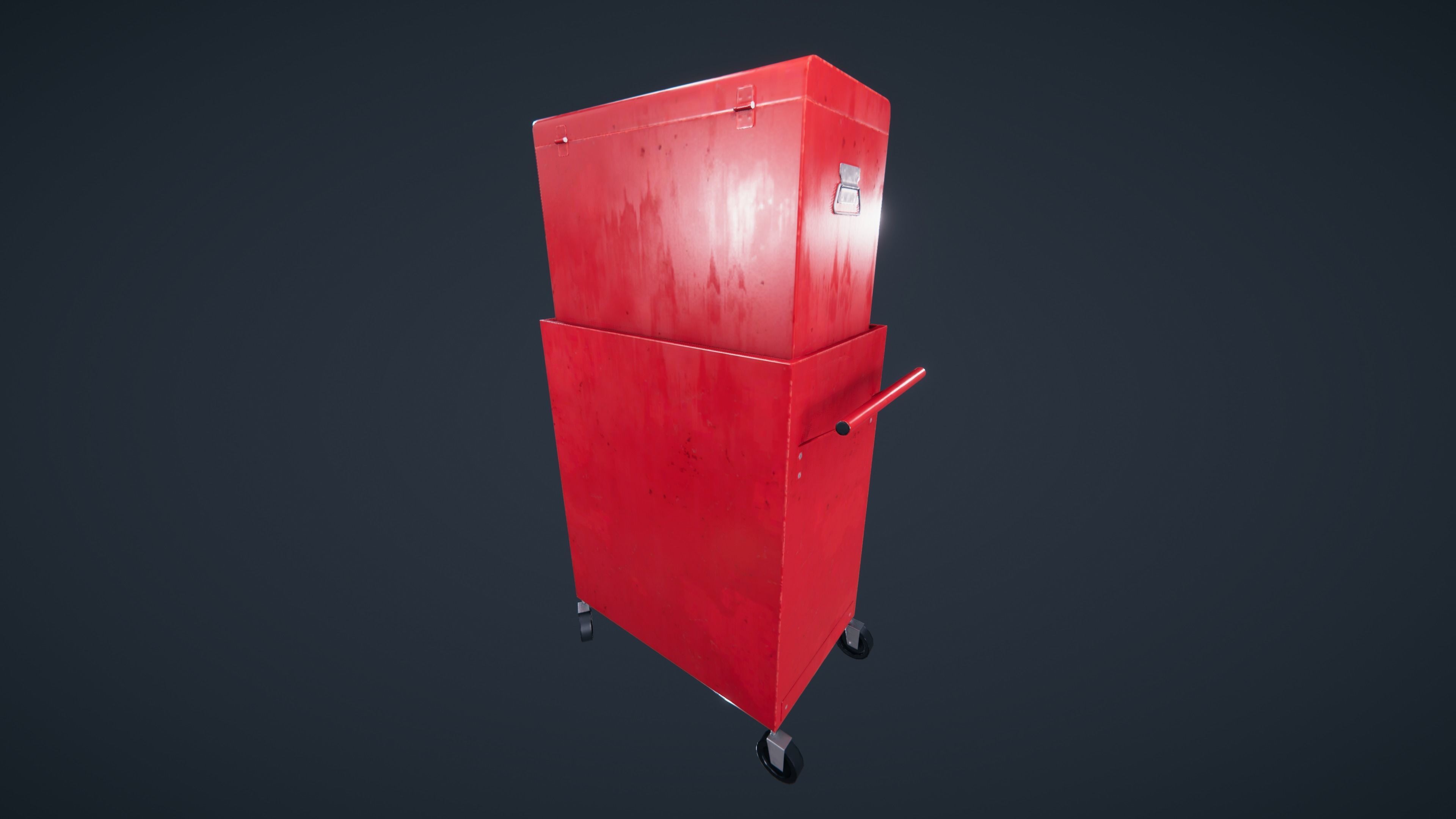 Tool box car Low-poly 3D model_3
