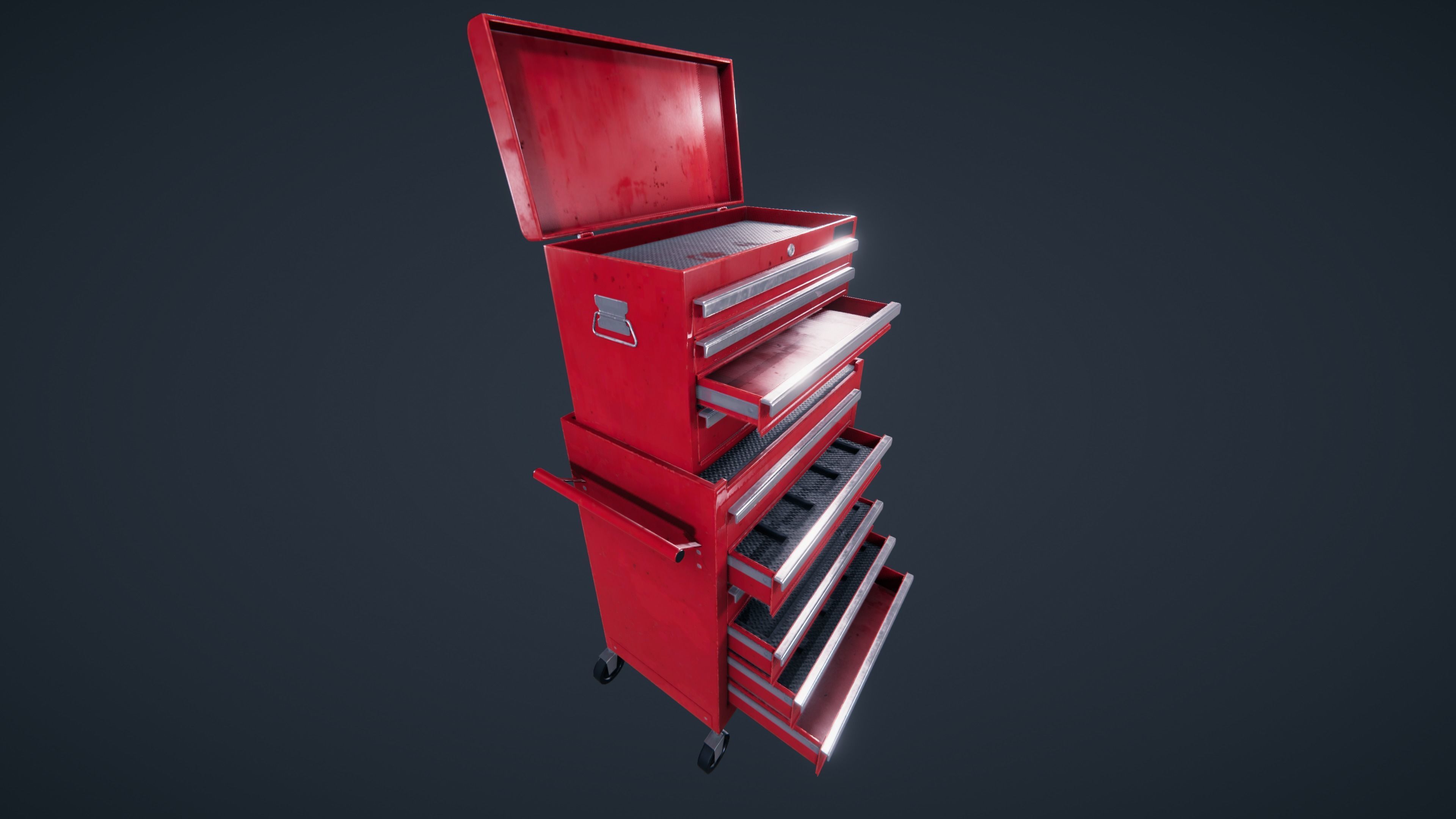 Tool box car Low-poly 3D model_13