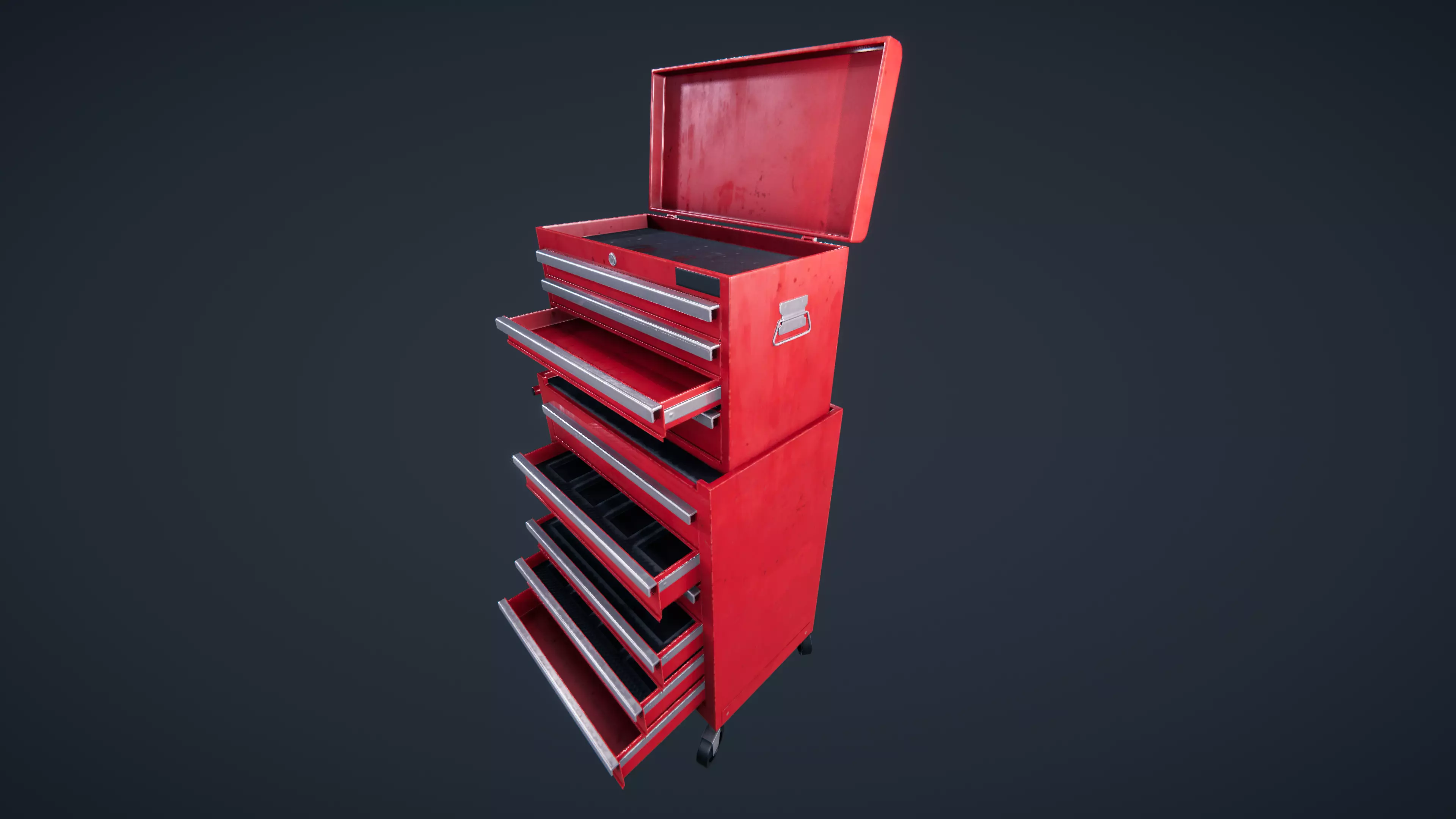 Tool box car Low-poly 3D model_0