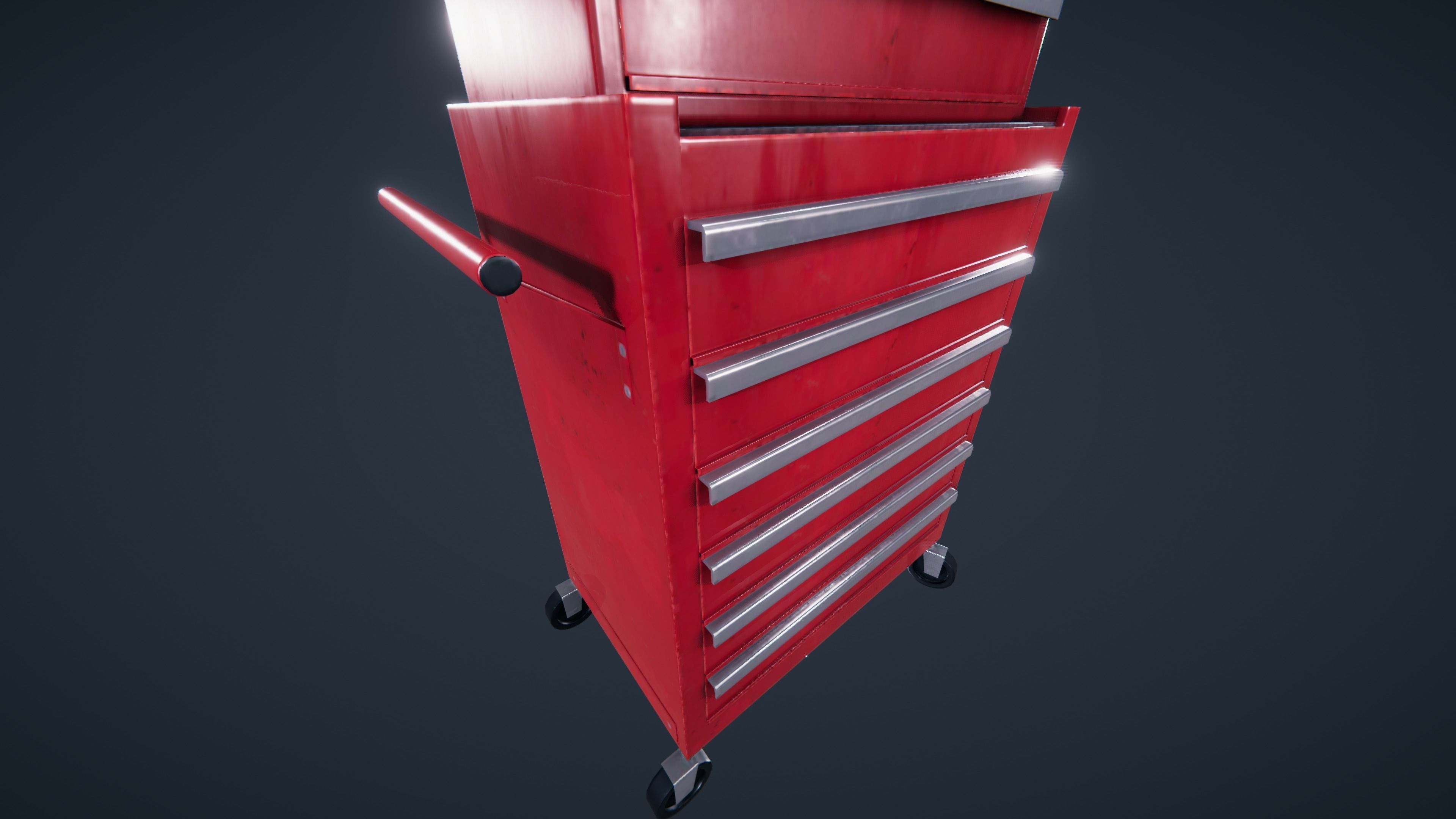 Tool box car Low-poly 3D model_7