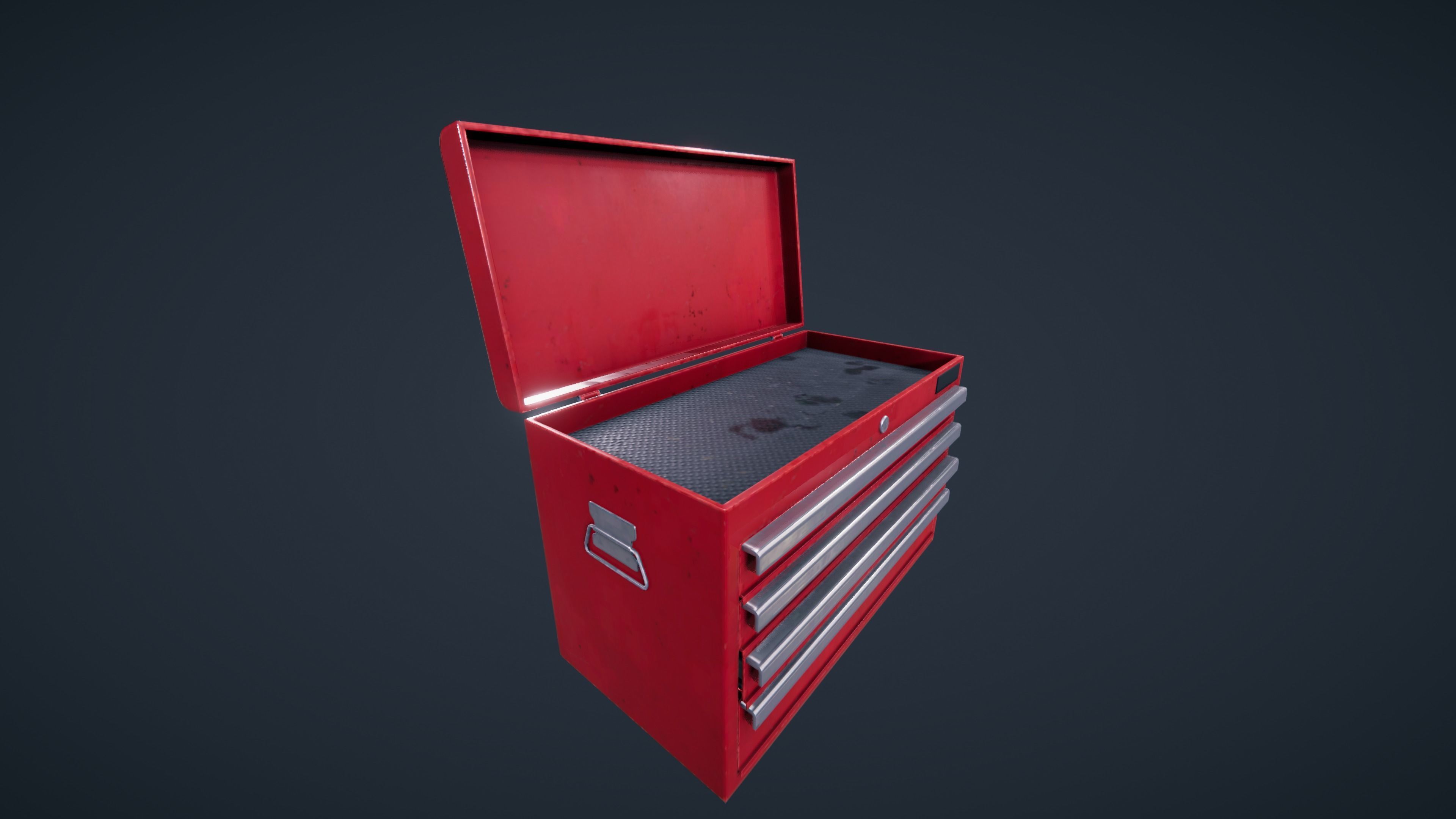 Tool box car Low-poly 3D model_25