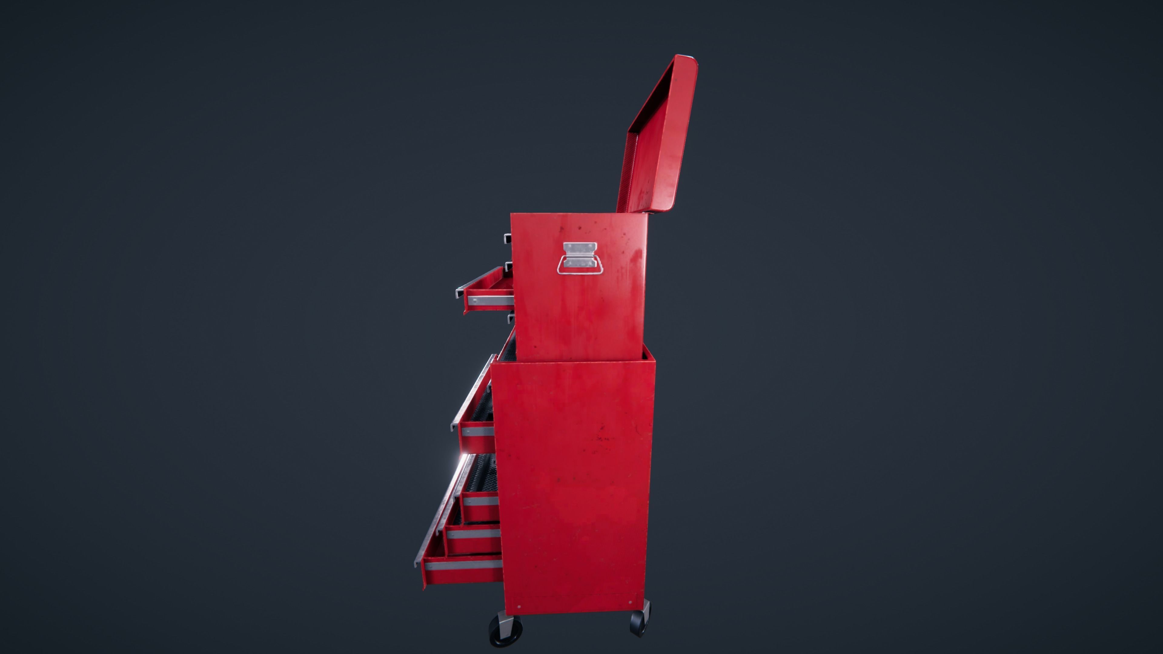 Tool box car Low-poly 3D model_12