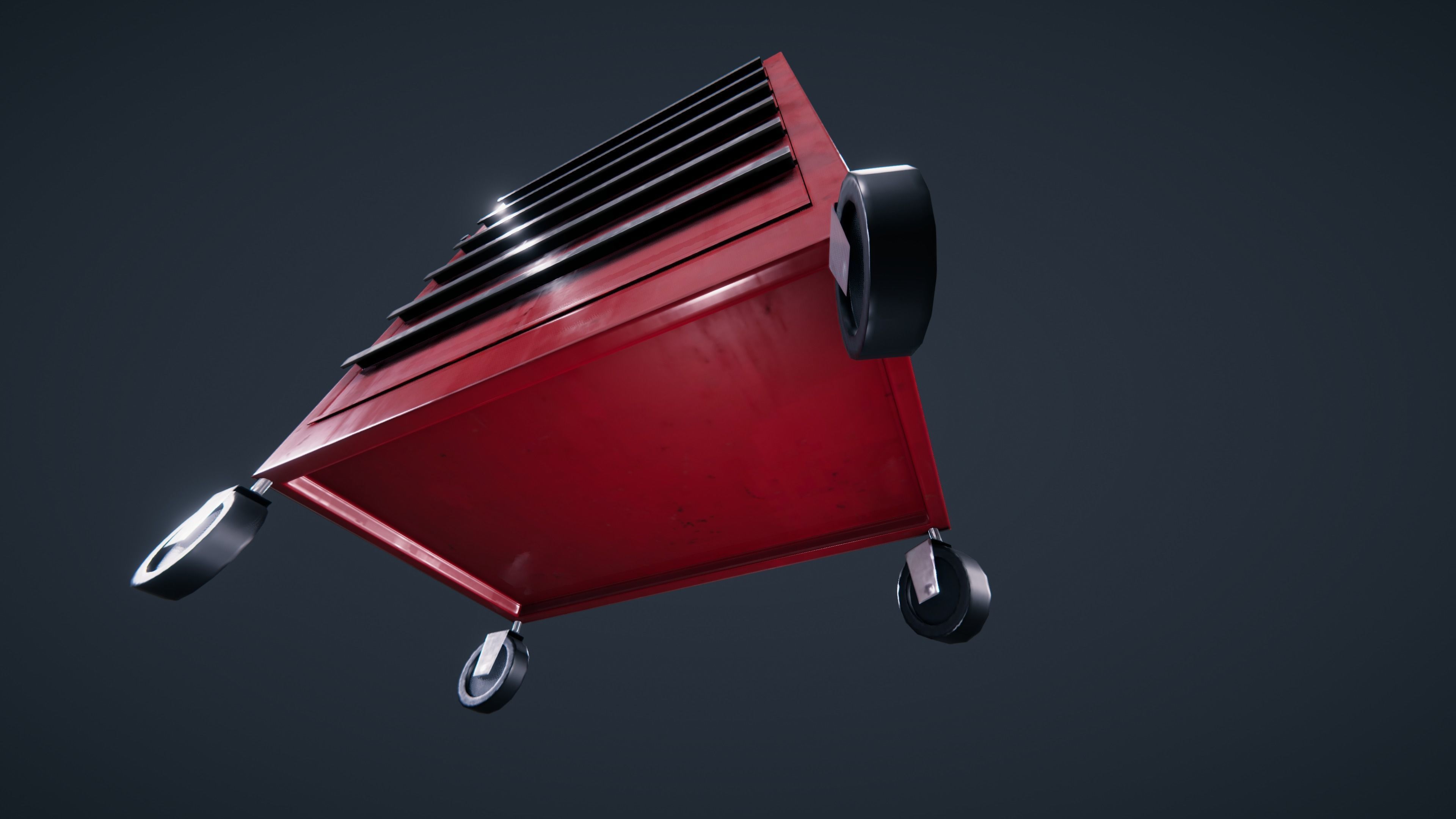 Tool box car Low-poly 3D model_9