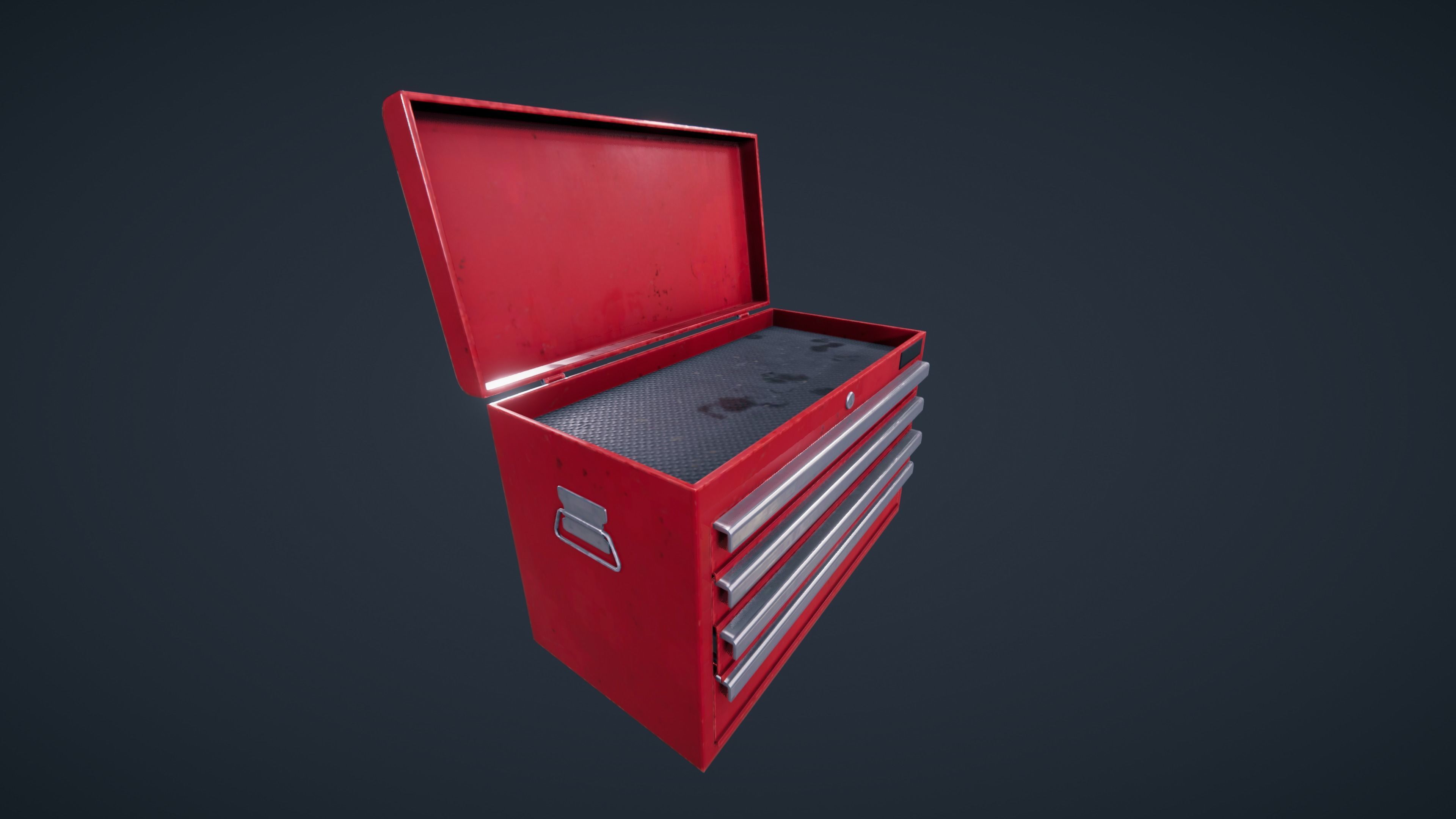 Tool box car Low-poly 3D model_24