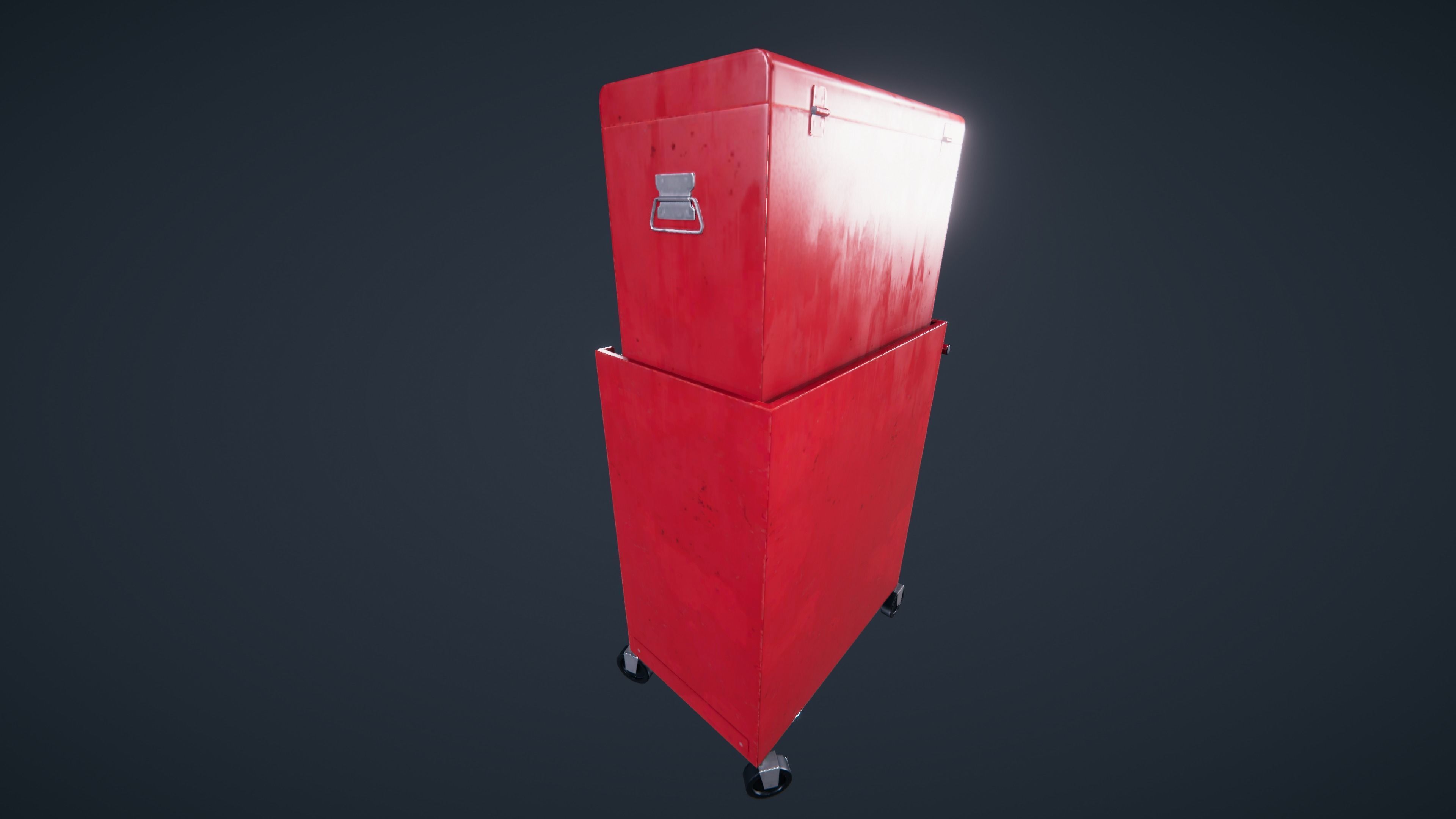 Tool box car Low-poly 3D model_4