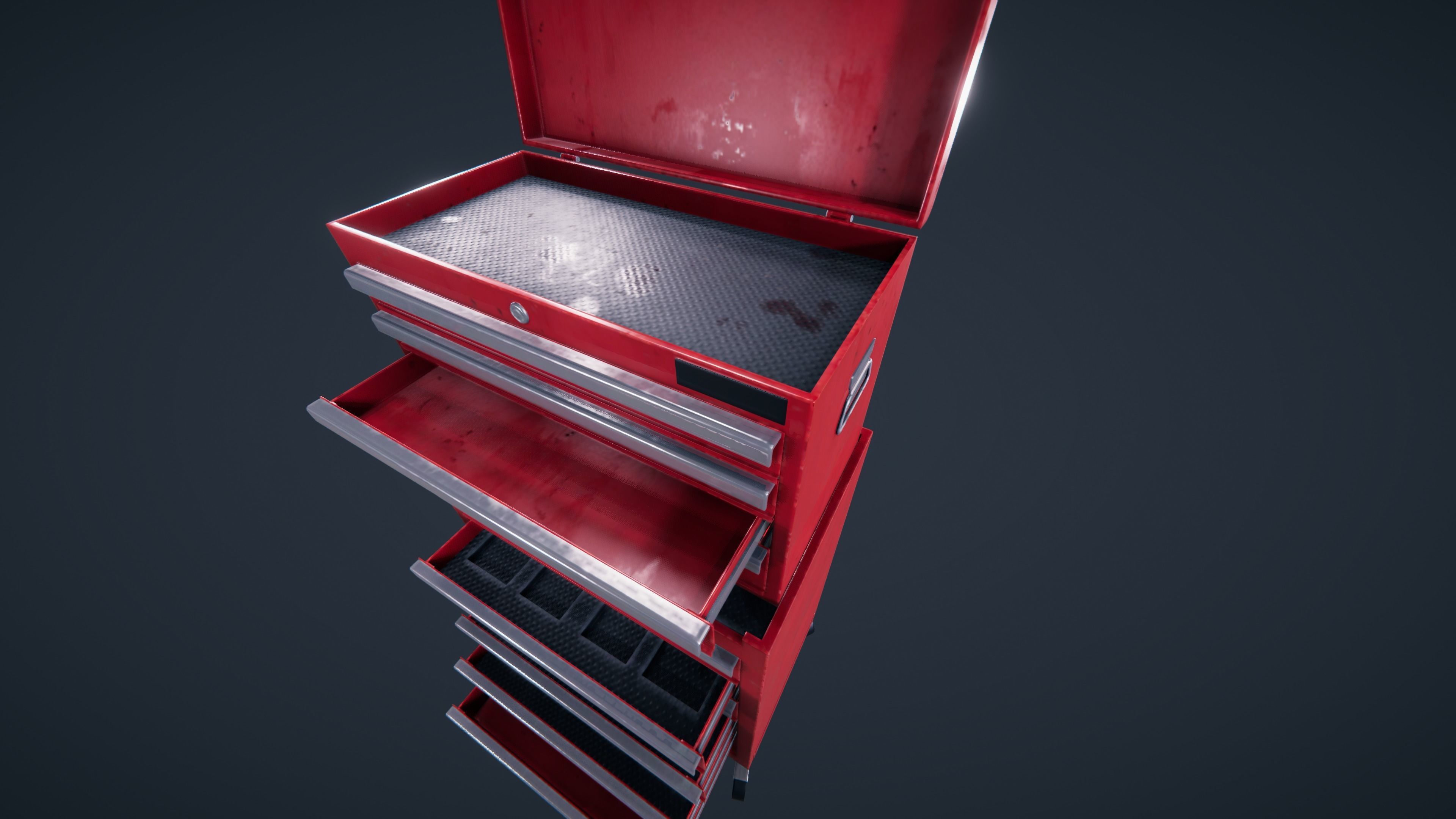 Tool box car Low-poly 3D model_15