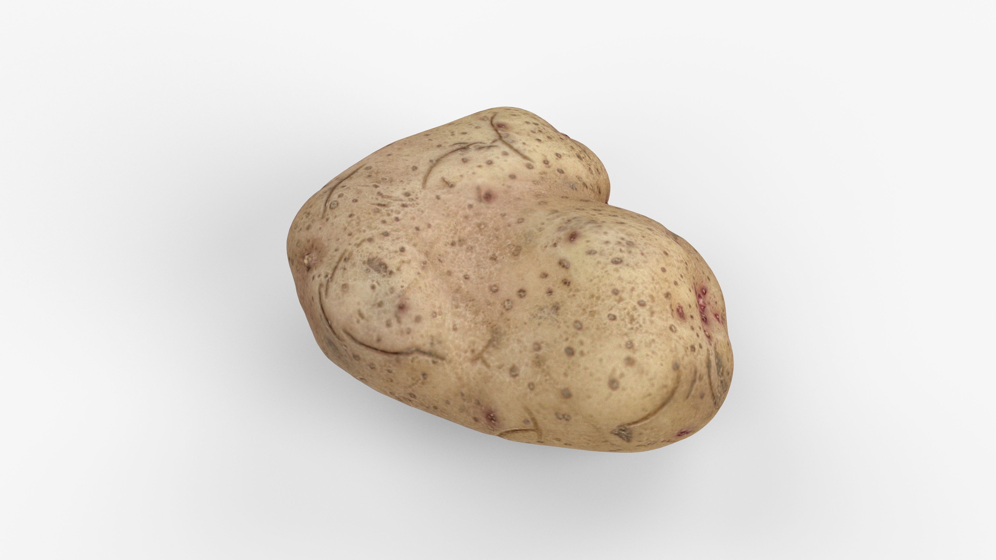 Photorealistic 3D scan of potato Low-poly 3D model_8