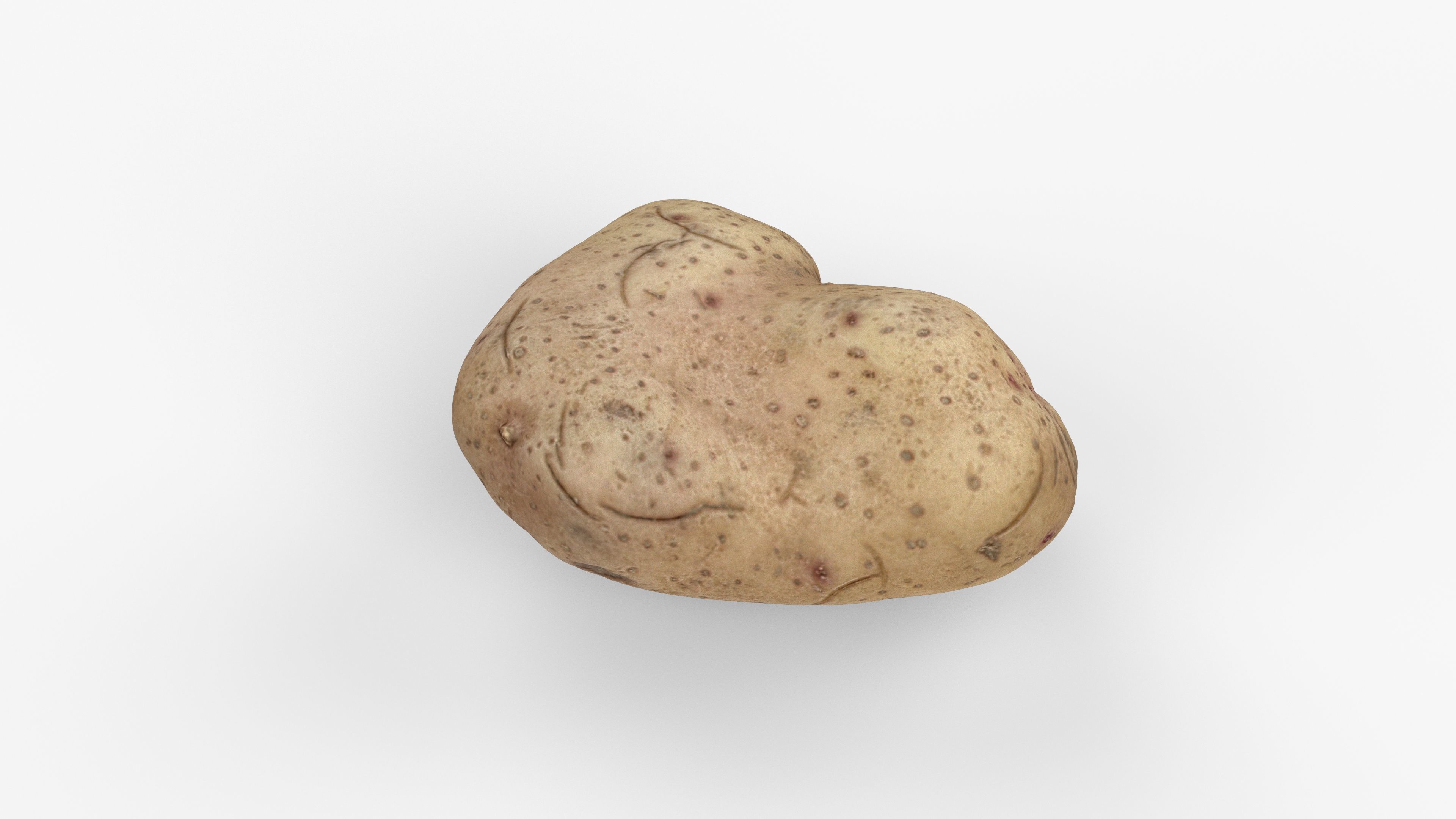 Photorealistic 3D scan of potato Low-poly 3D model_9
