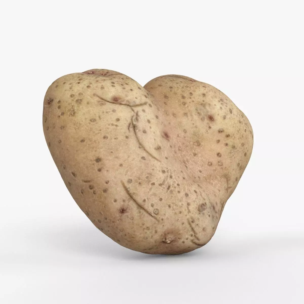 Photorealistic 3D scan of potato Low-poly 3D model_0