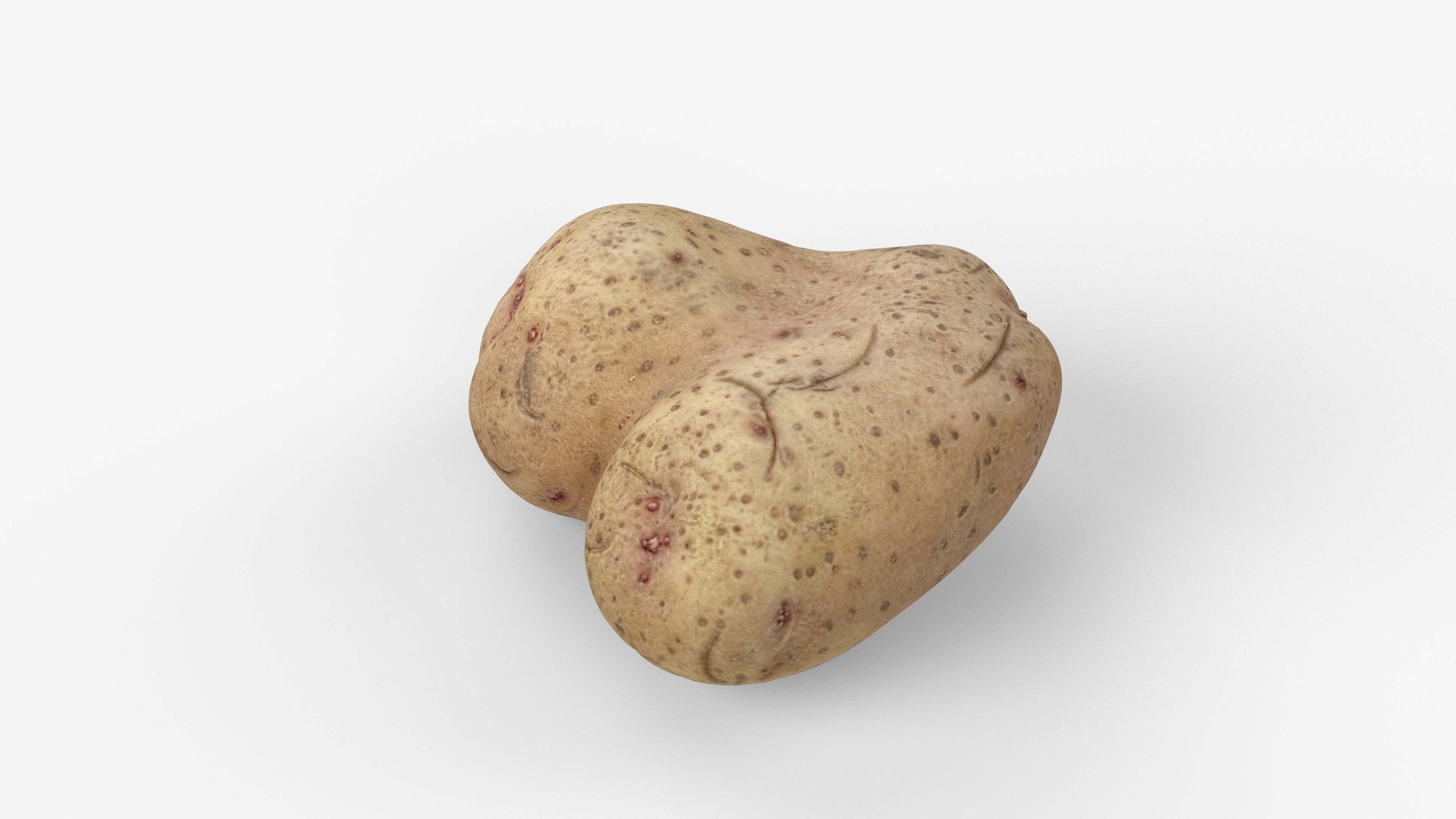 Photorealistic 3D scan of potato Low-poly 3D model_1