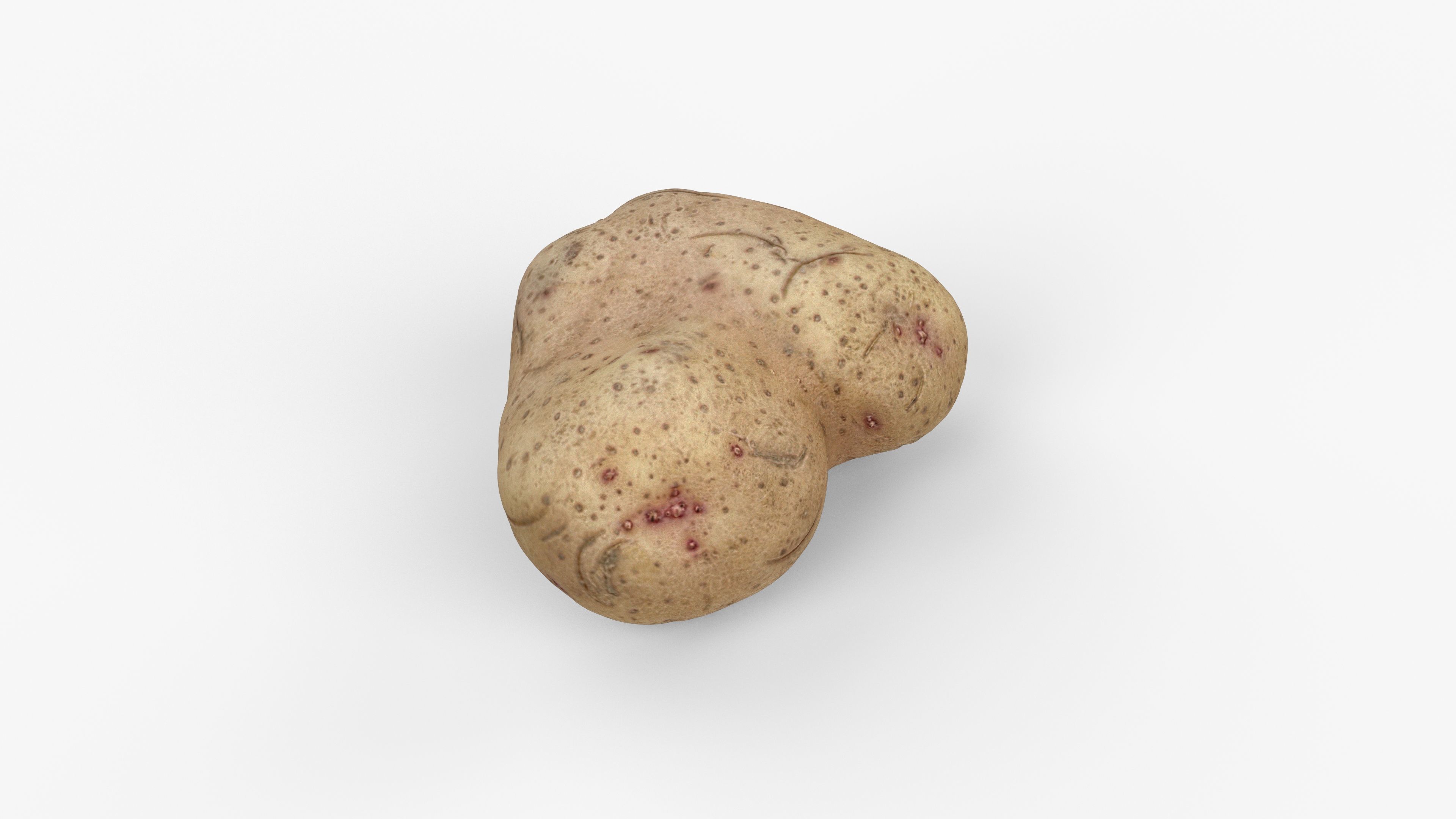 Photorealistic 3D scan of potato Low-poly 3D model_7
