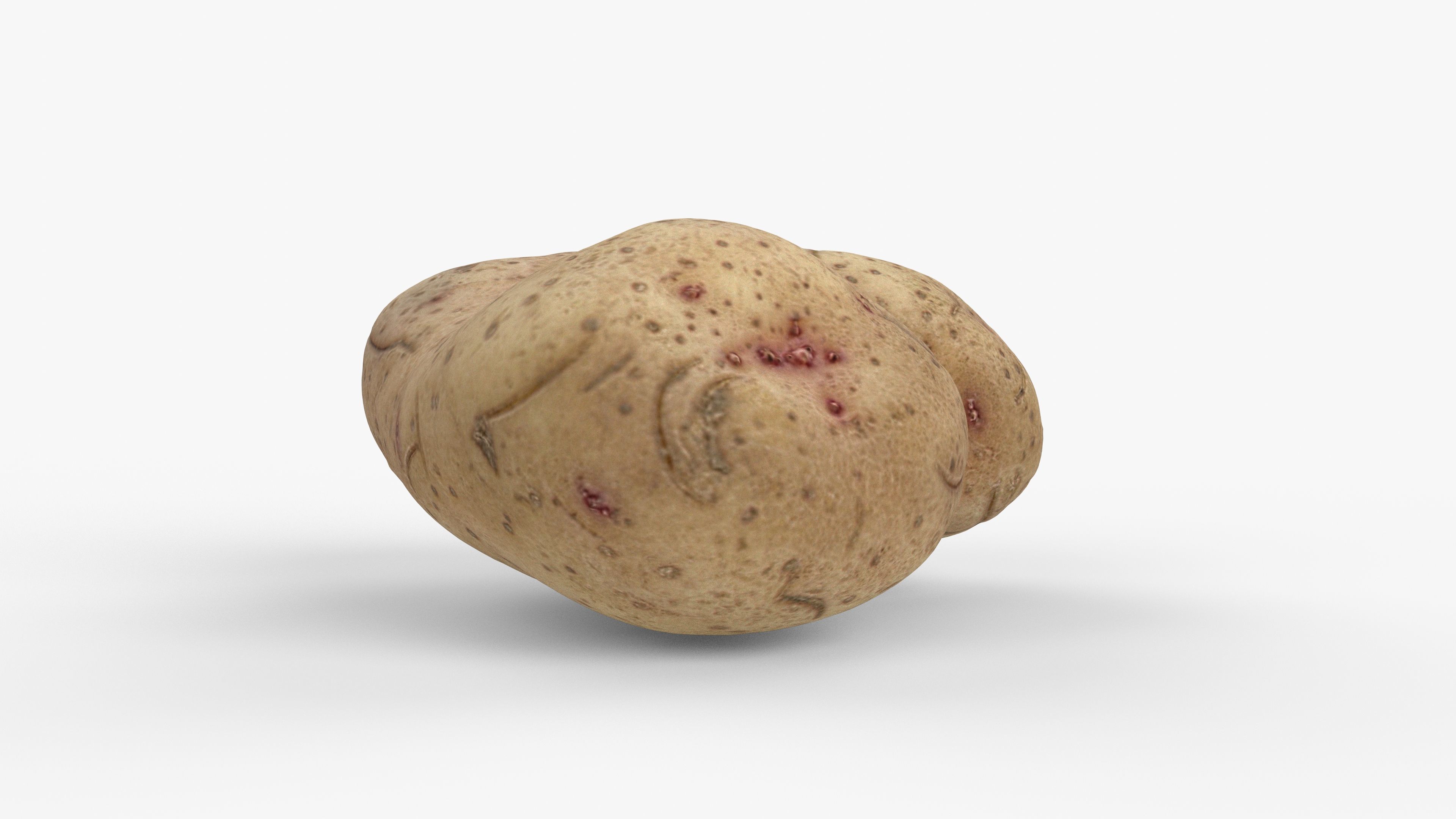 Photorealistic 3D scan of potato Low-poly 3D model_3