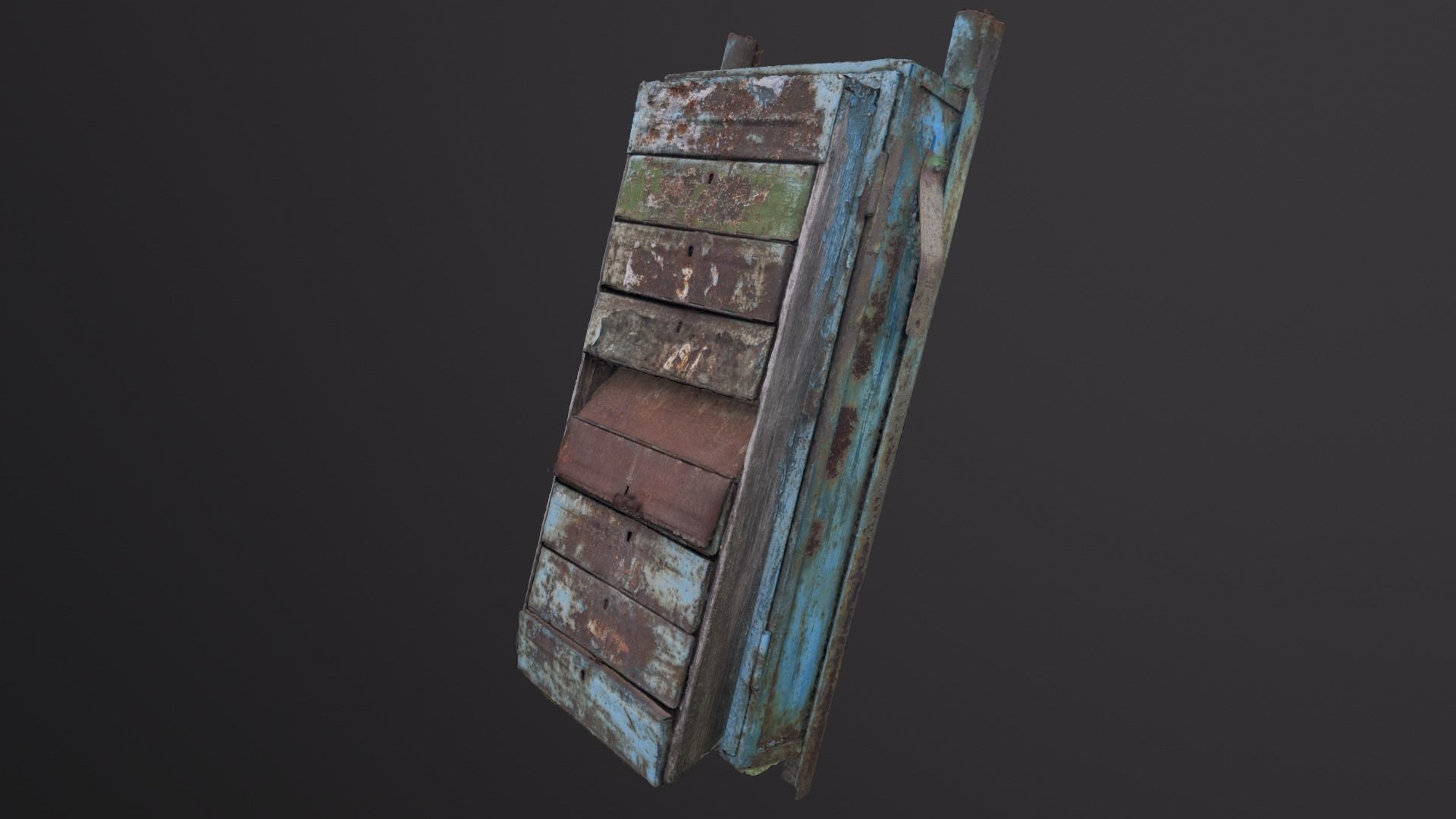 Old   mail box Low-poly 3D model_2