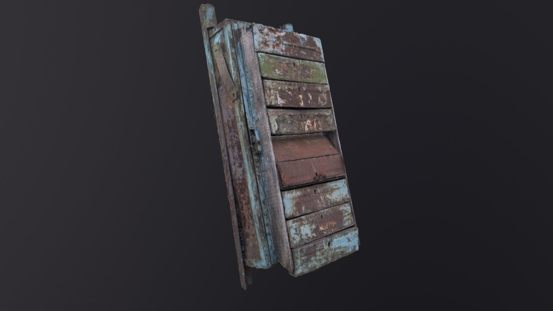 Old   mail box Low-poly 3D model_5