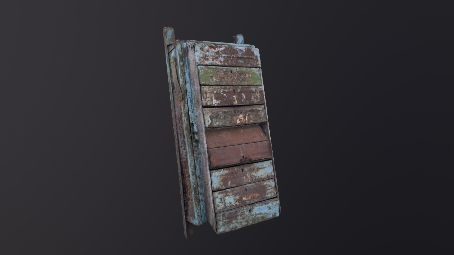 Old   mail box Low-poly 3D model_7