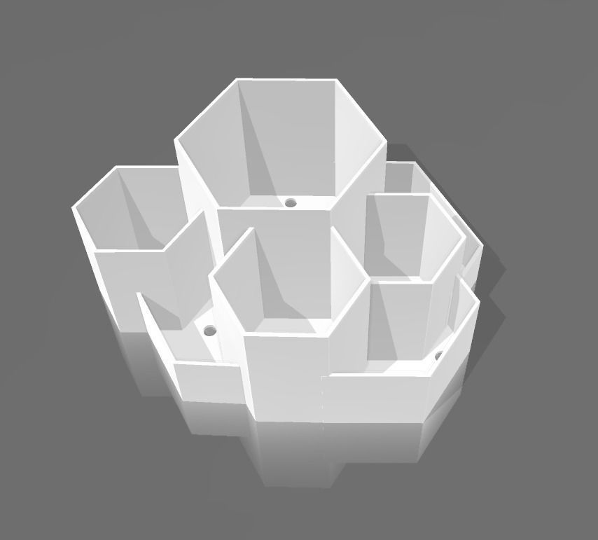 Kit 3 macetas multiples combinables 3D print model_18