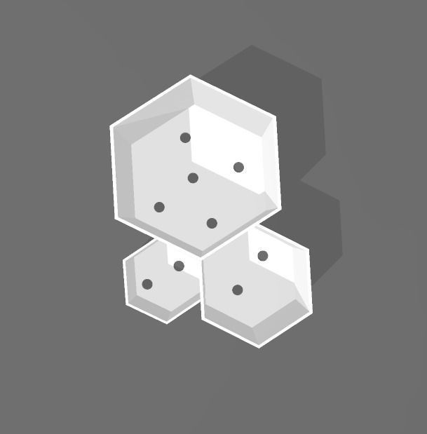 Kit 3 macetas multiples combinables 3D print model_5