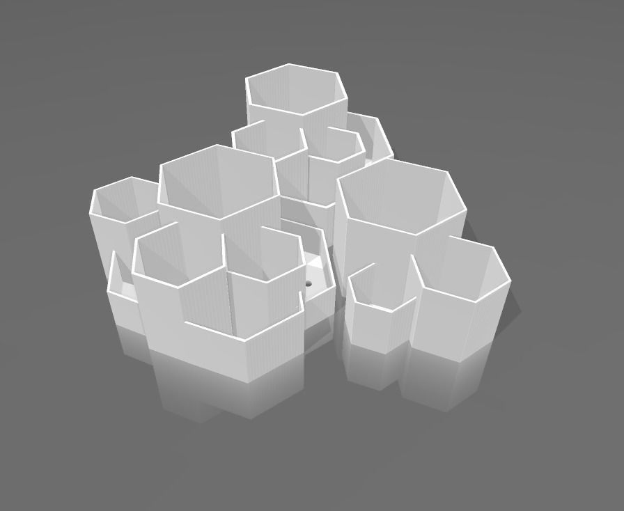 Kit 3 macetas multiples combinables 3D print model_27