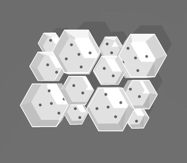 Kit 3 macetas multiples combinables 3D print model_15