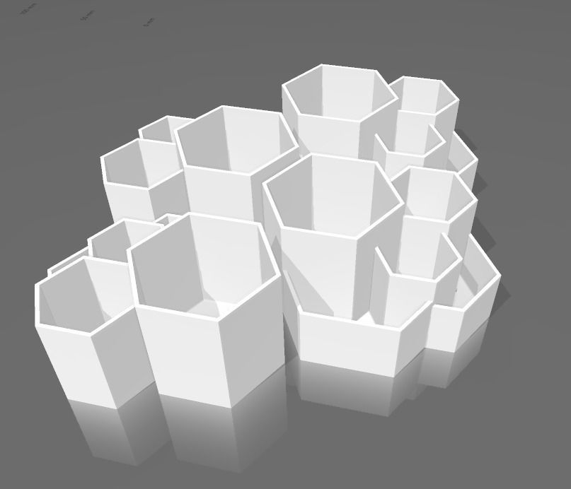 Kit 3 macetas multiples combinables 3D print model_13