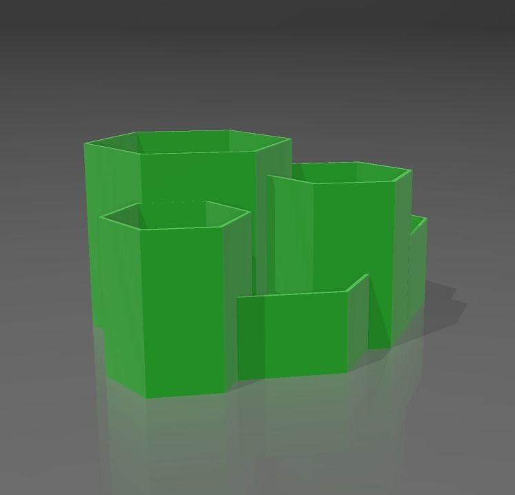 Kit 3 macetas multiples combinables 3D print model_22