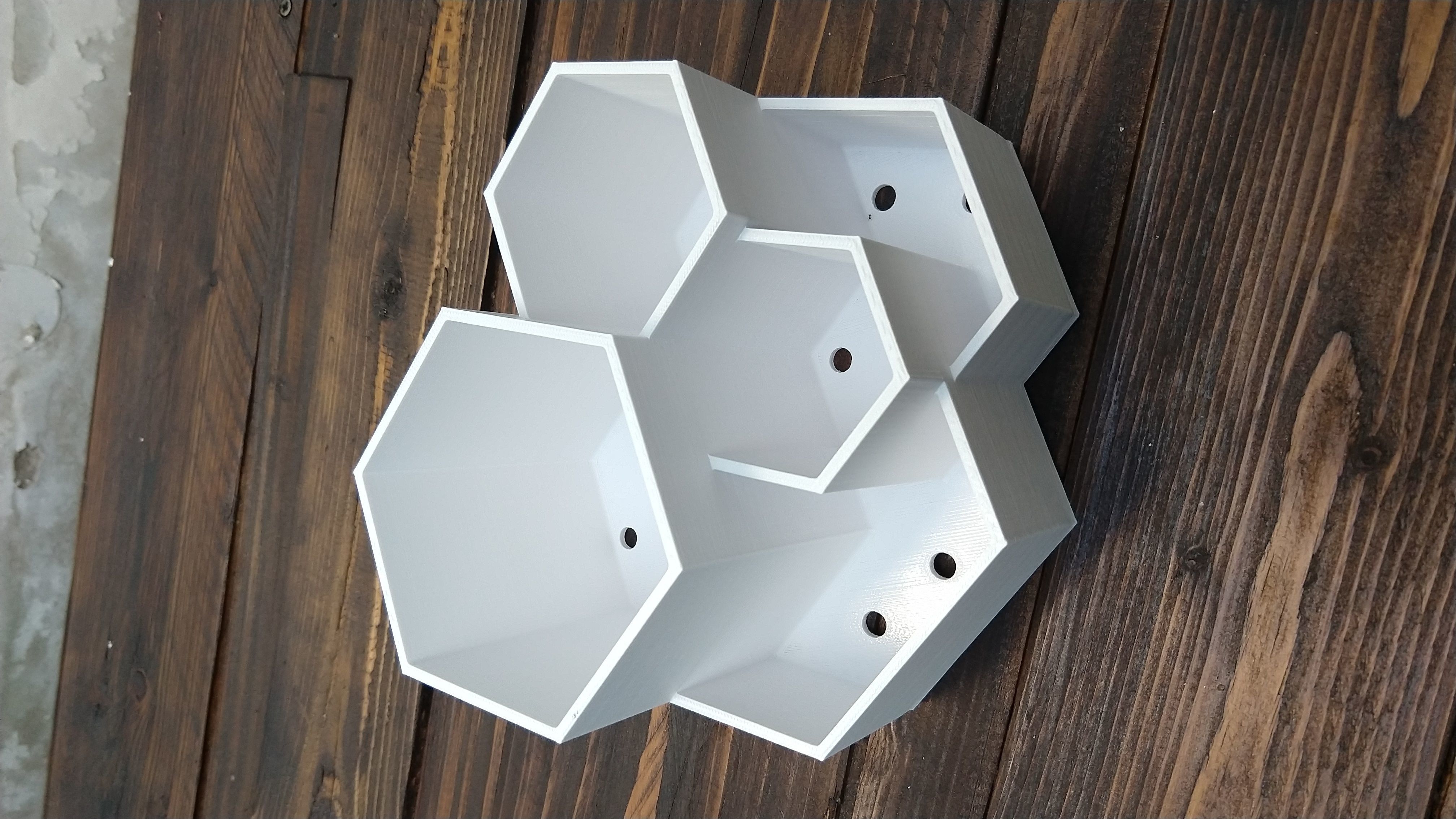 Kit 3 macetas multiples combinables 3D print model_30