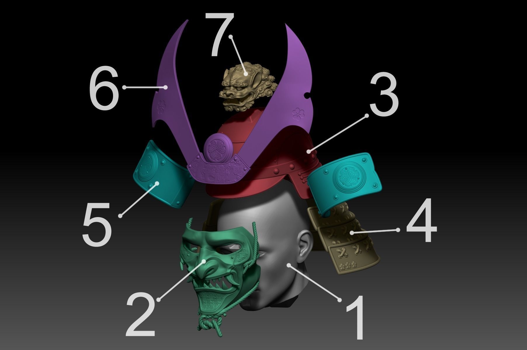 Onryo Shogun 3D print model_6