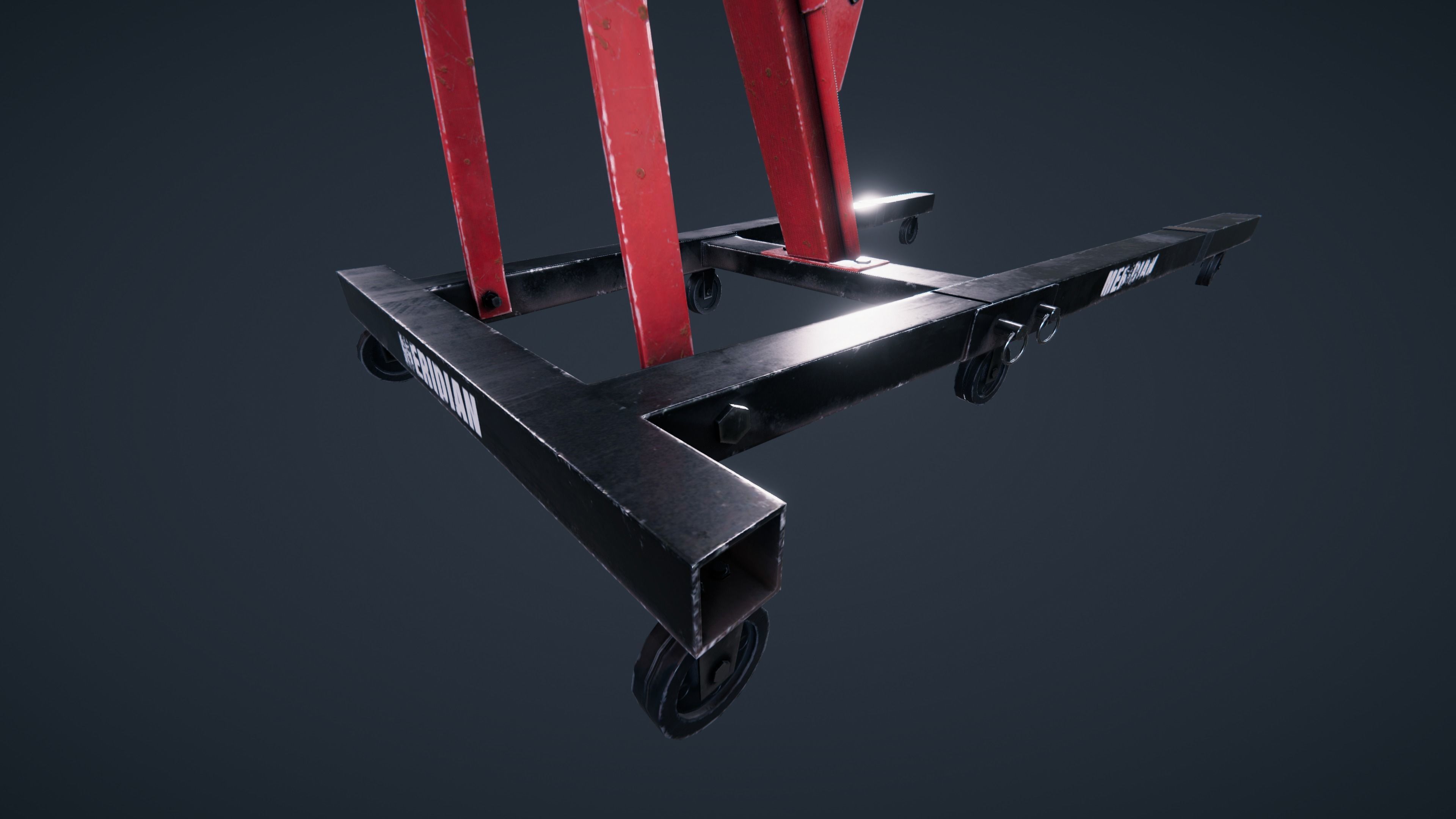 Engine Hoist Low-poly 3D model_3