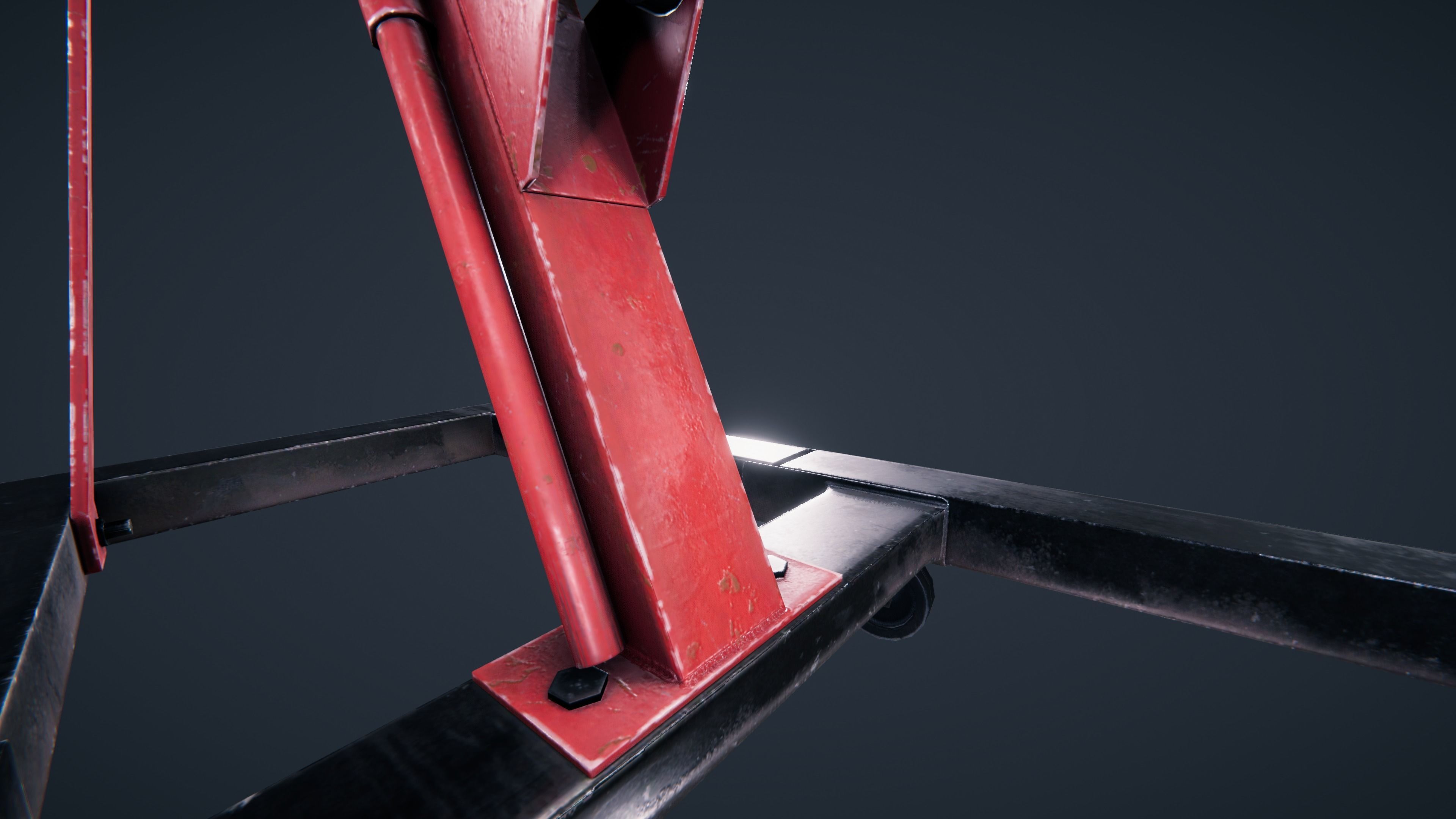 Engine Hoist Low-poly 3D model_11