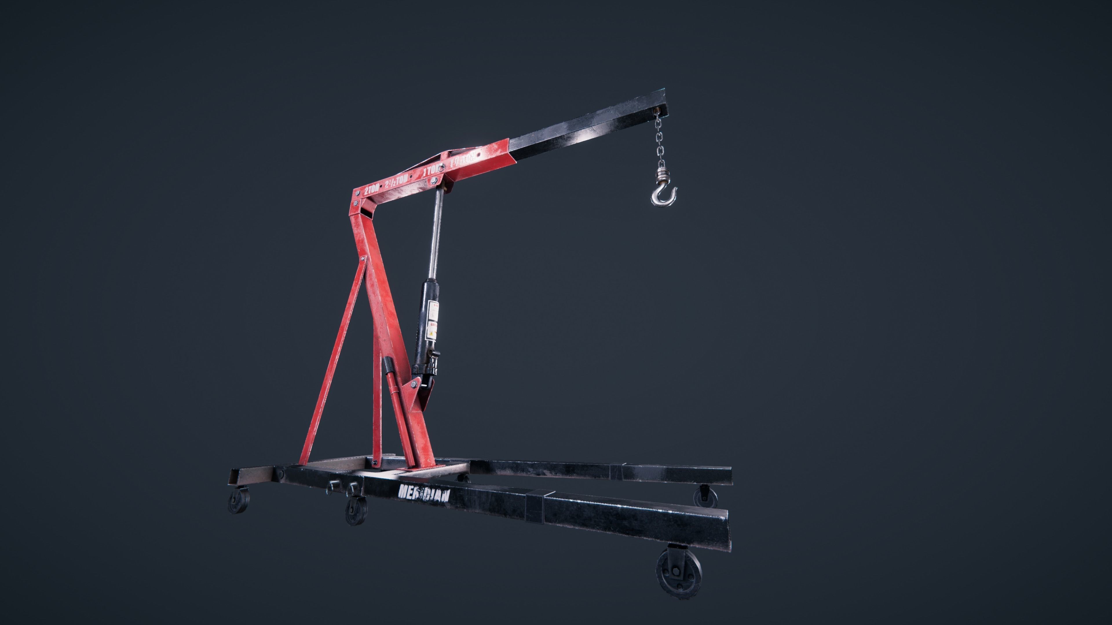 Engine Hoist Low-poly 3D model_4