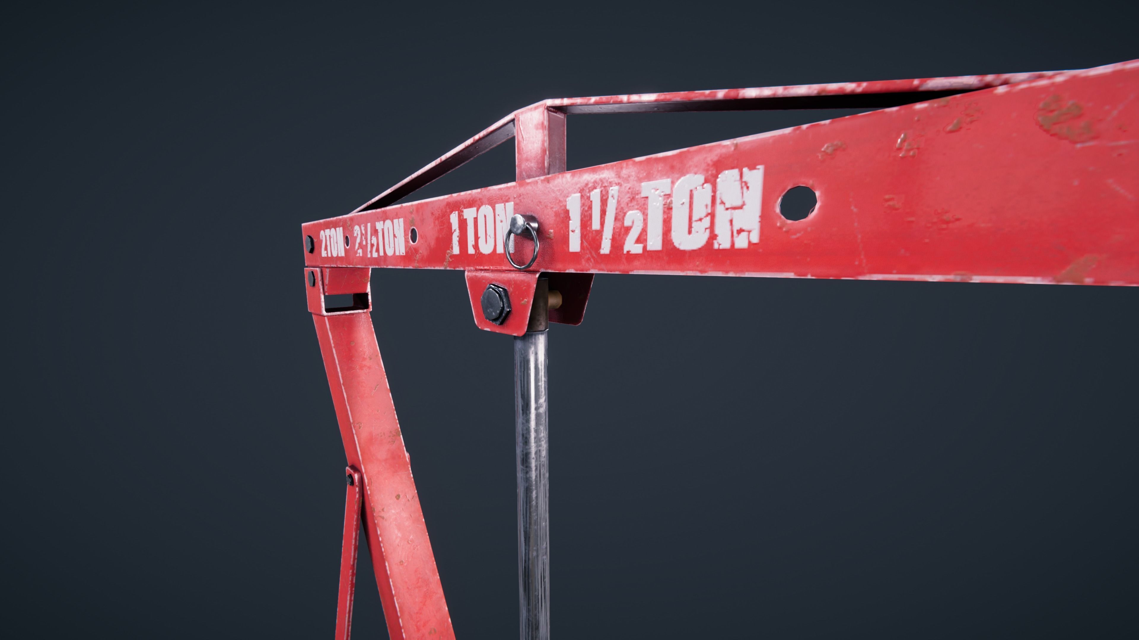 Engine Hoist Low-poly 3D model_1