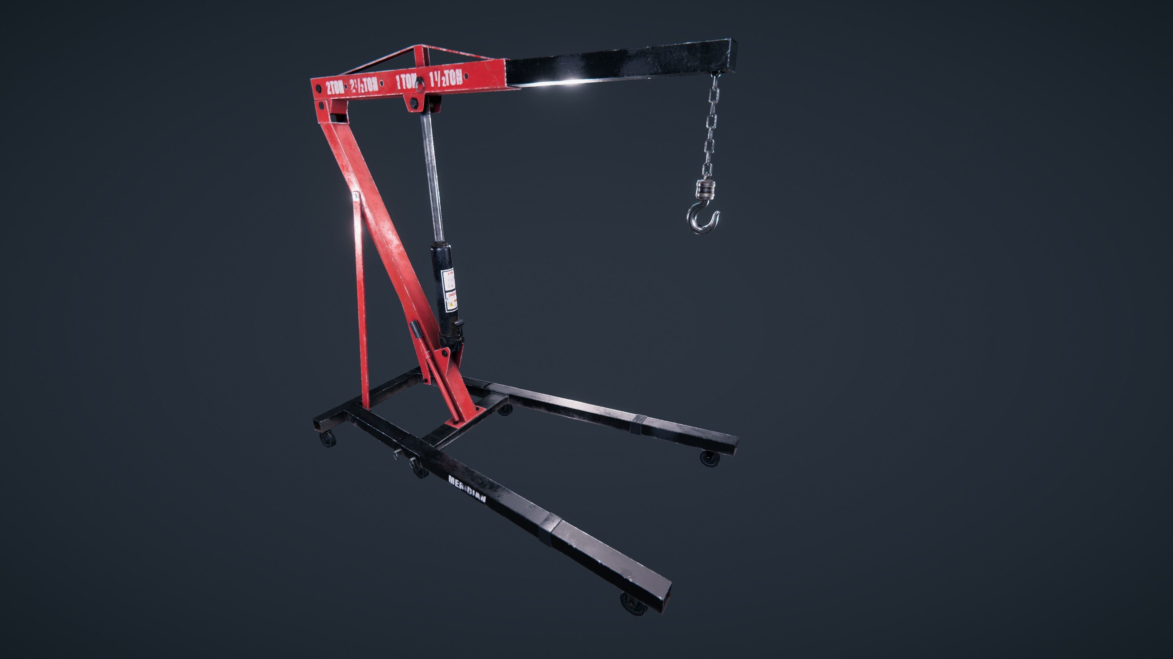 Engine Hoist Low-poly 3D model_5