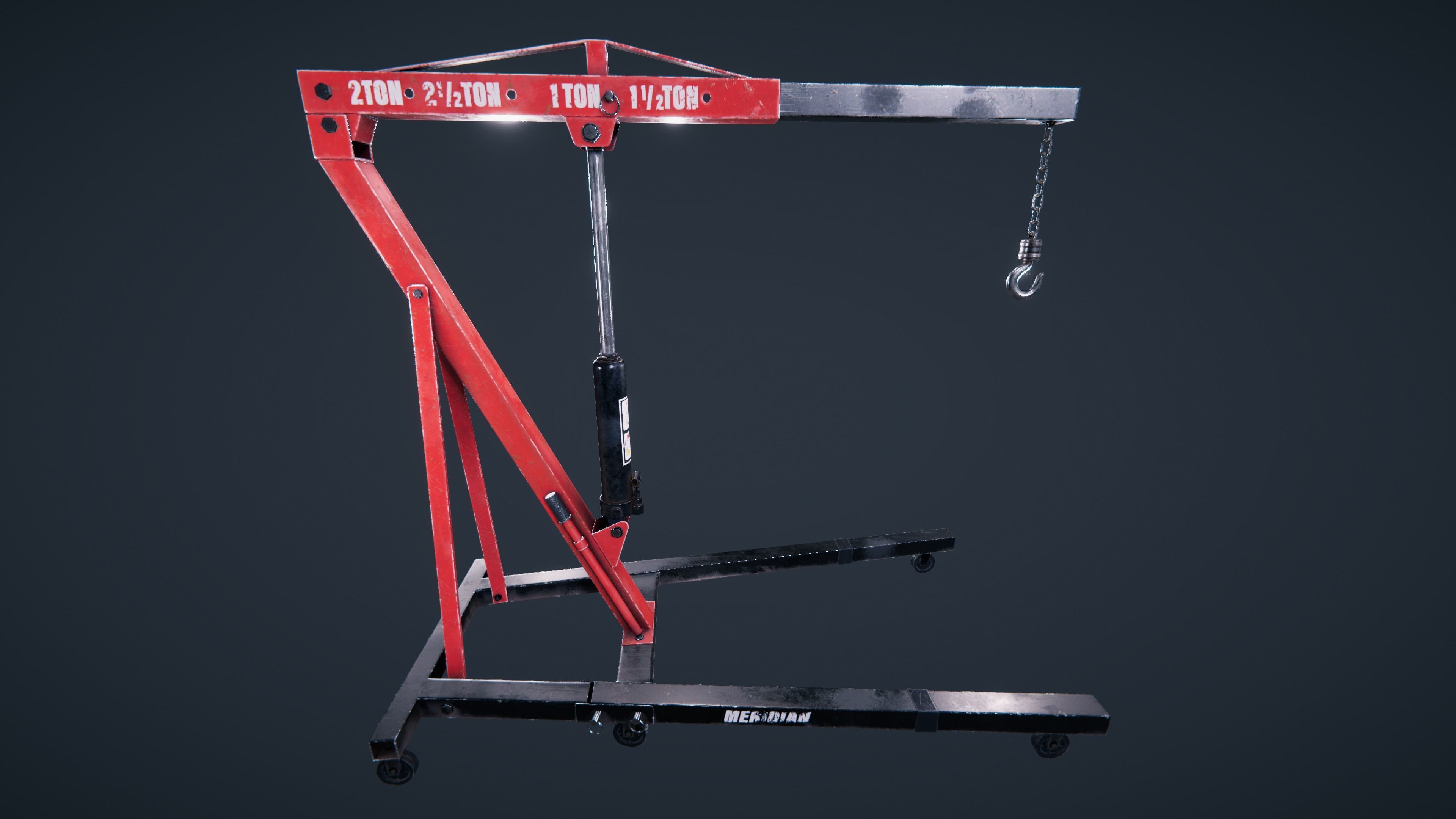 Engine Hoist Low-poly 3D model_6