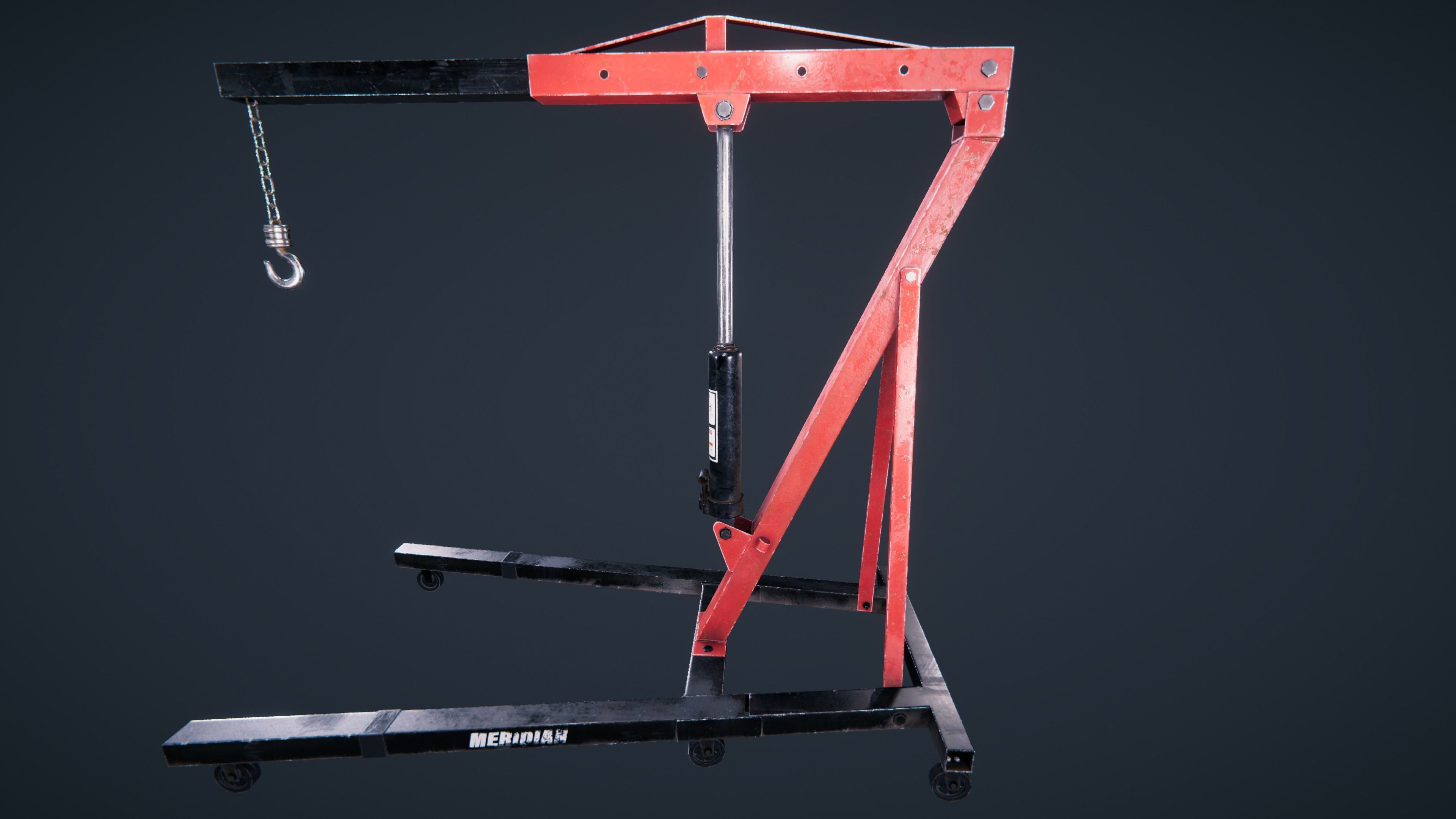 Engine Hoist Low-poly 3D model_9