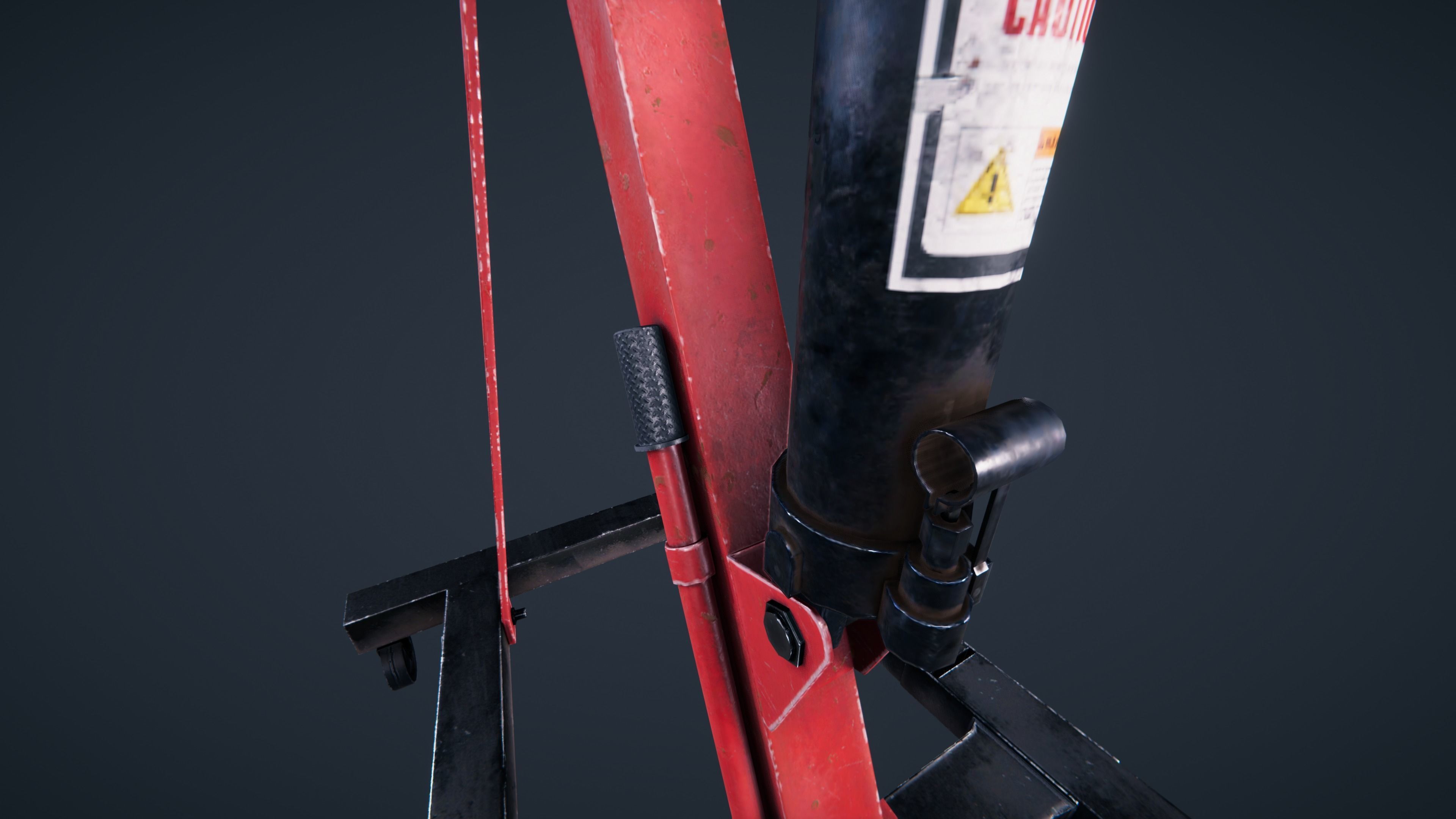 Engine Hoist Low-poly 3D model_2