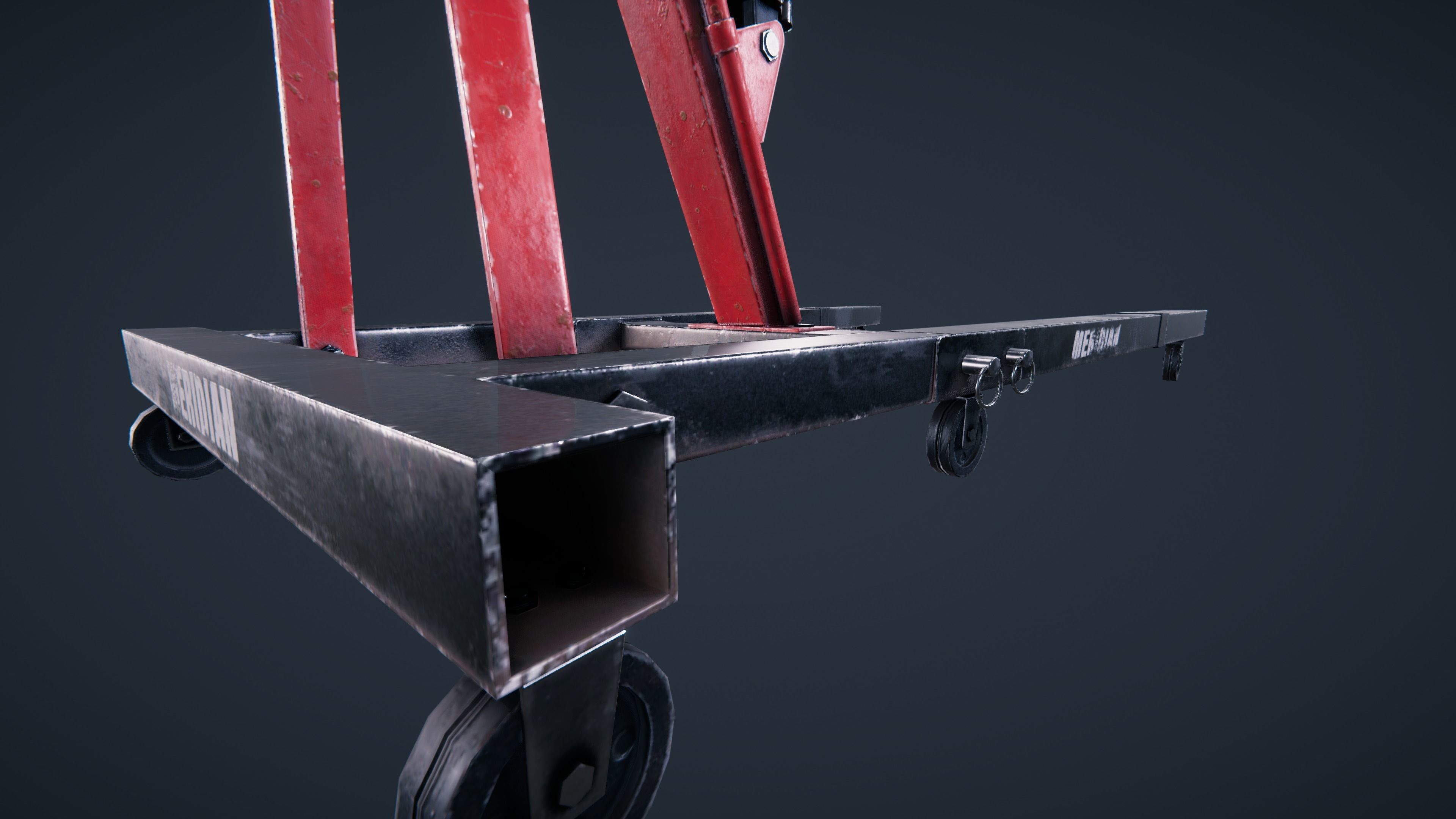 Engine Hoist Low-poly 3D model_12