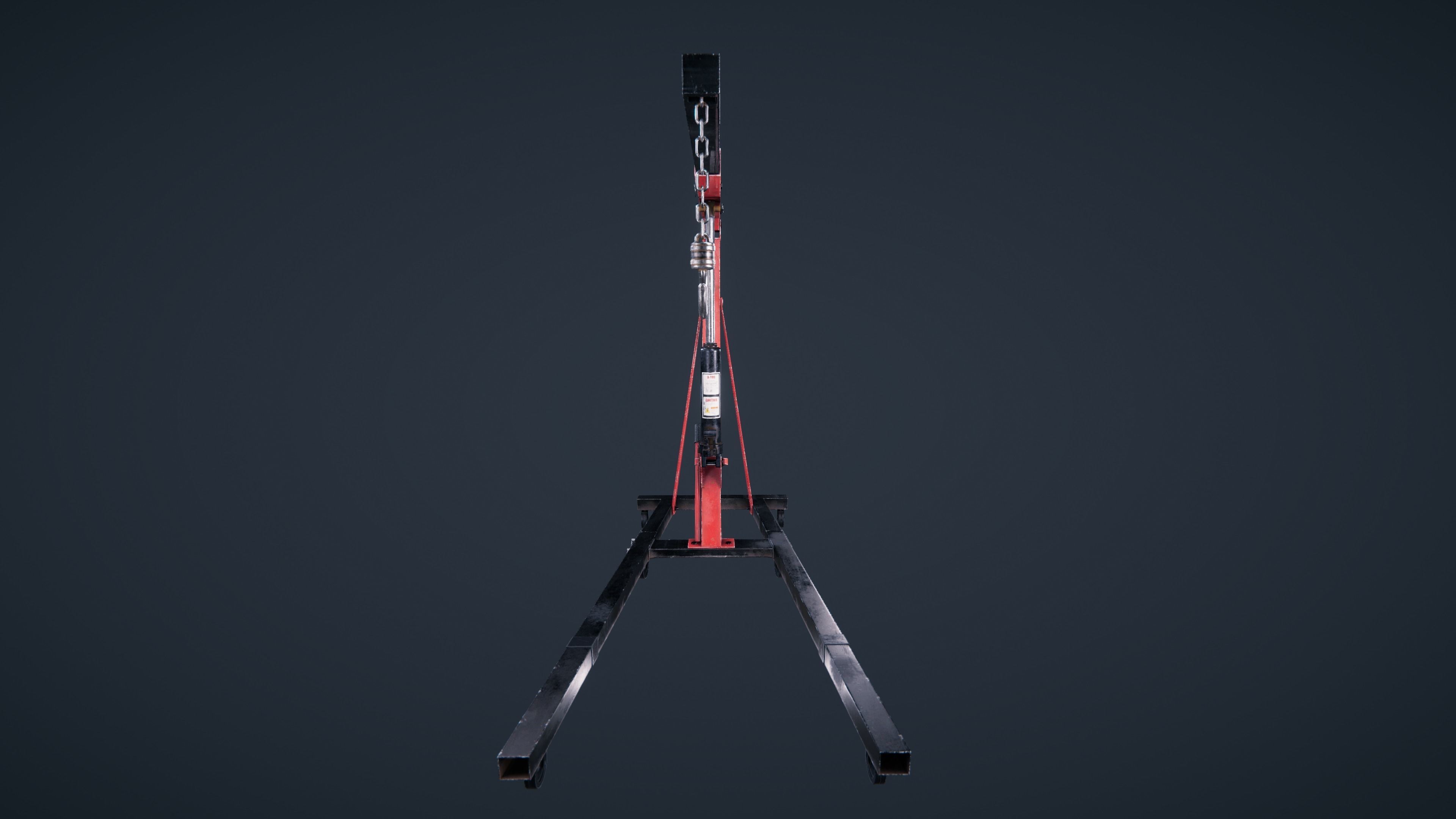 Engine Hoist Low-poly 3D model_15