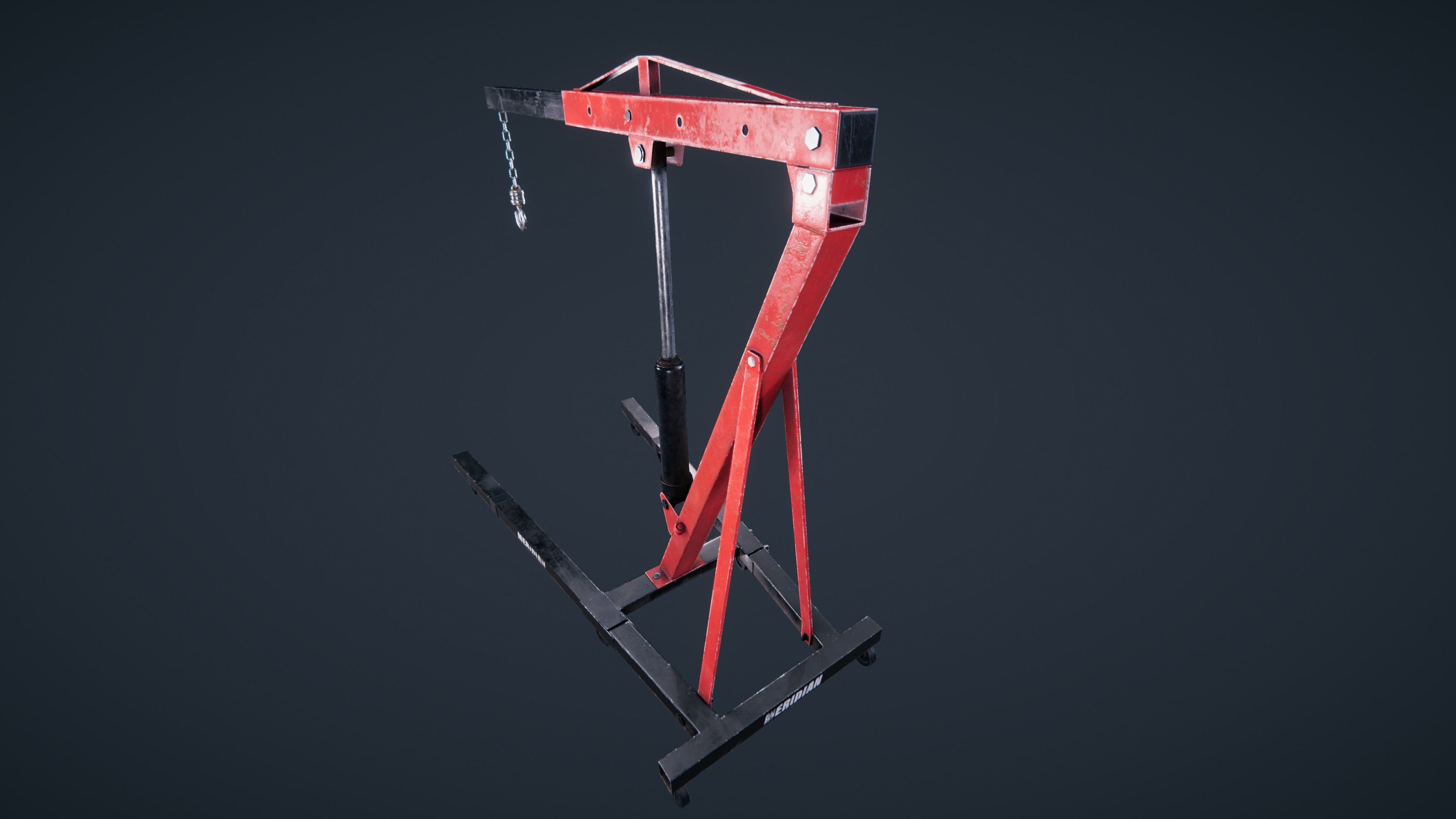 Engine Hoist Low-poly 3D model_16
