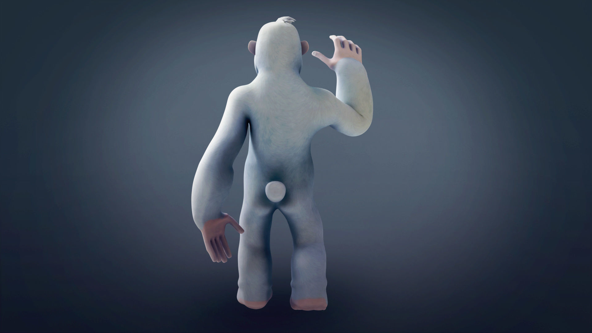 Yeti - A Rigged cartoon character for Blender Low-poly 3D model_7