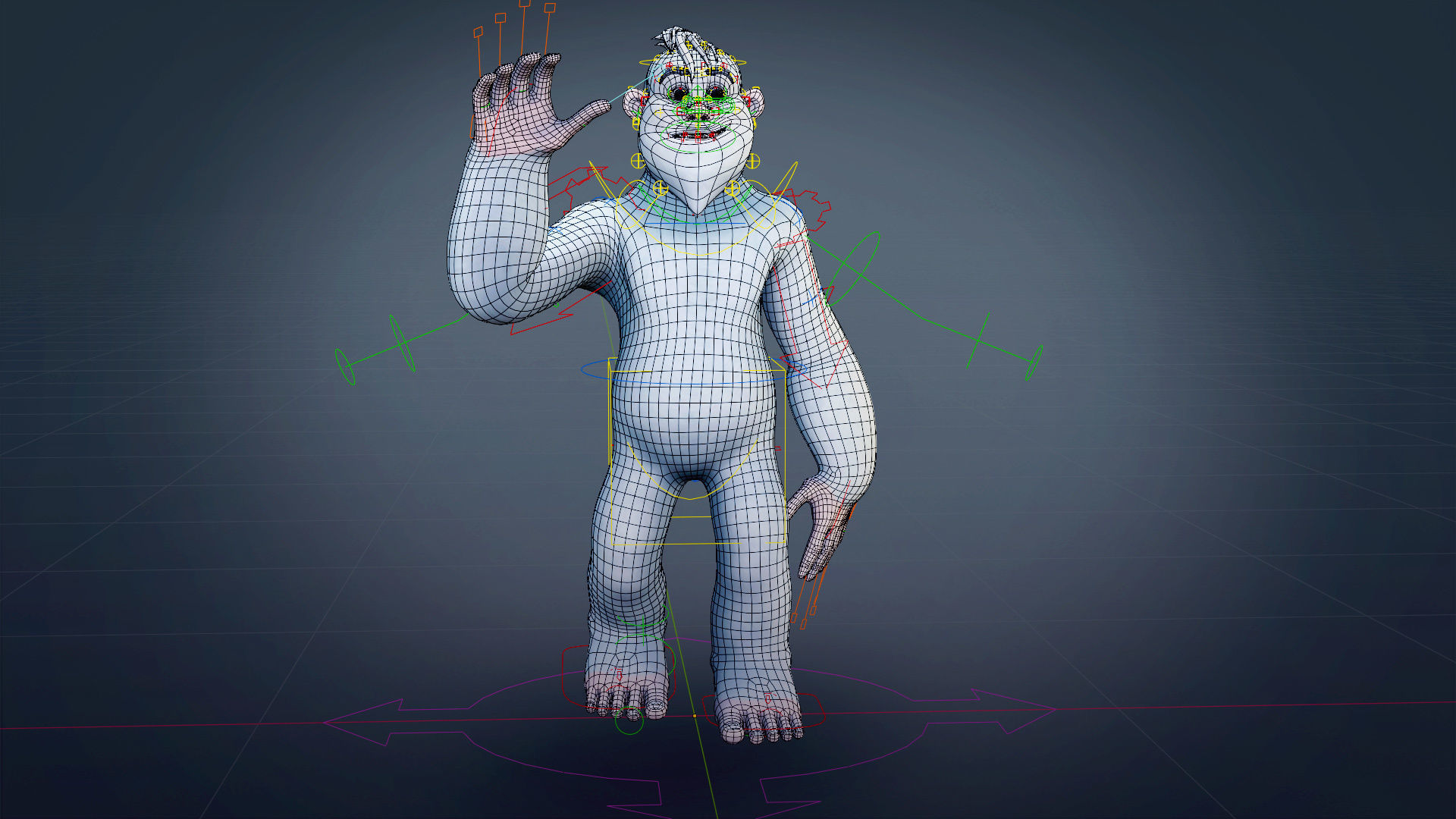 Yeti - A Rigged cartoon character for Blender Low-poly 3D model_15