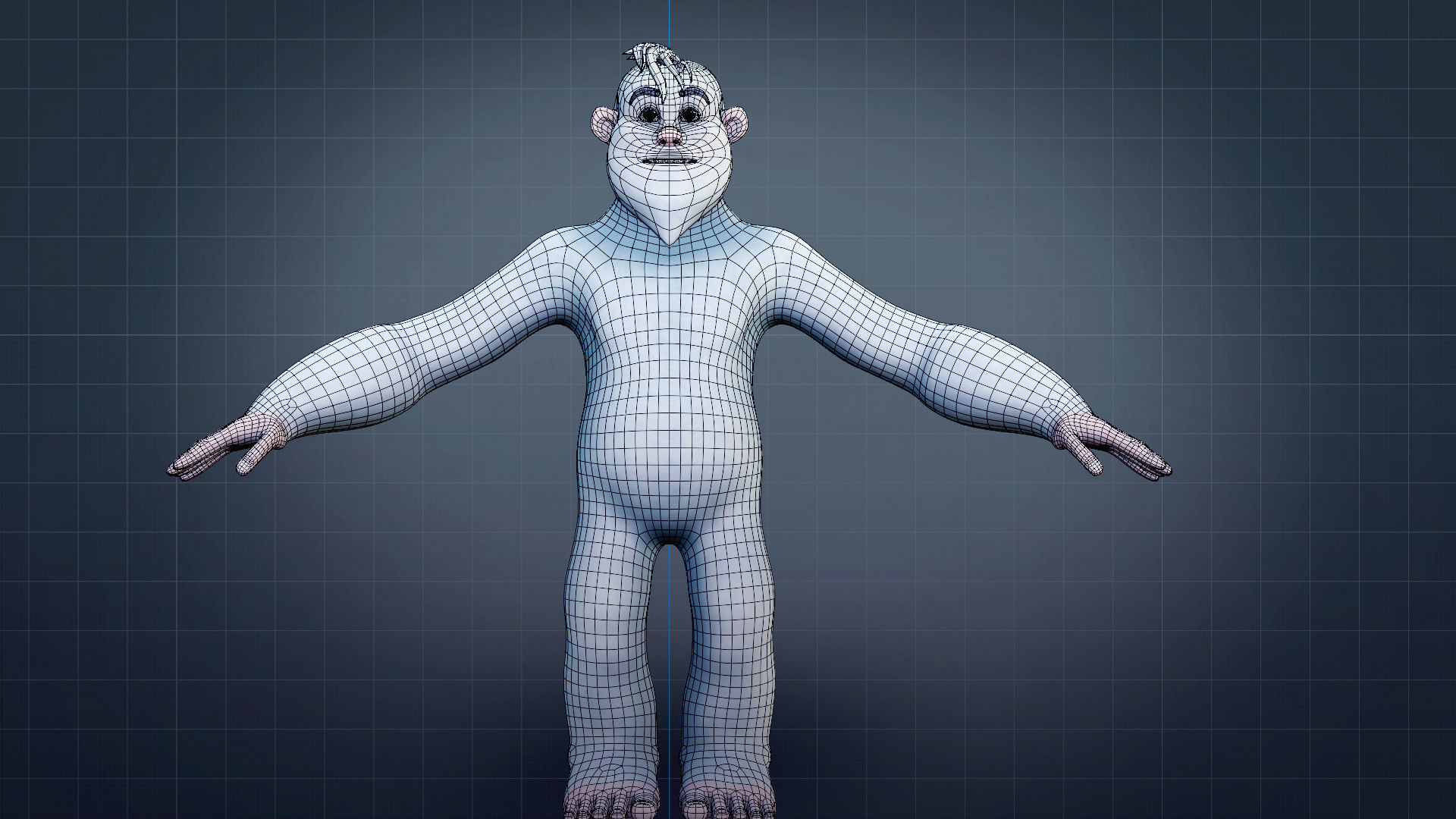 Yeti - A Rigged cartoon character for Blender Low-poly 3D model_8