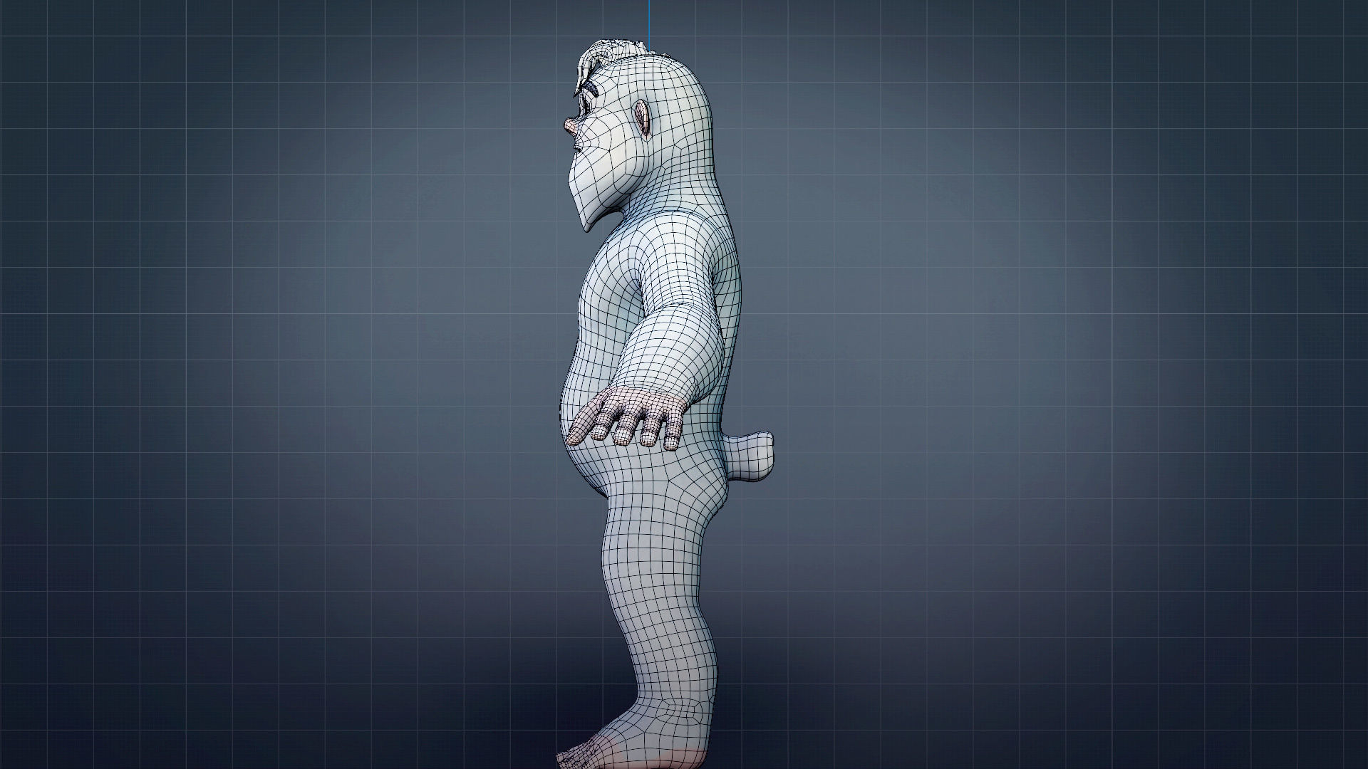 Yeti - A Rigged cartoon character for Blender Low-poly 3D model_9