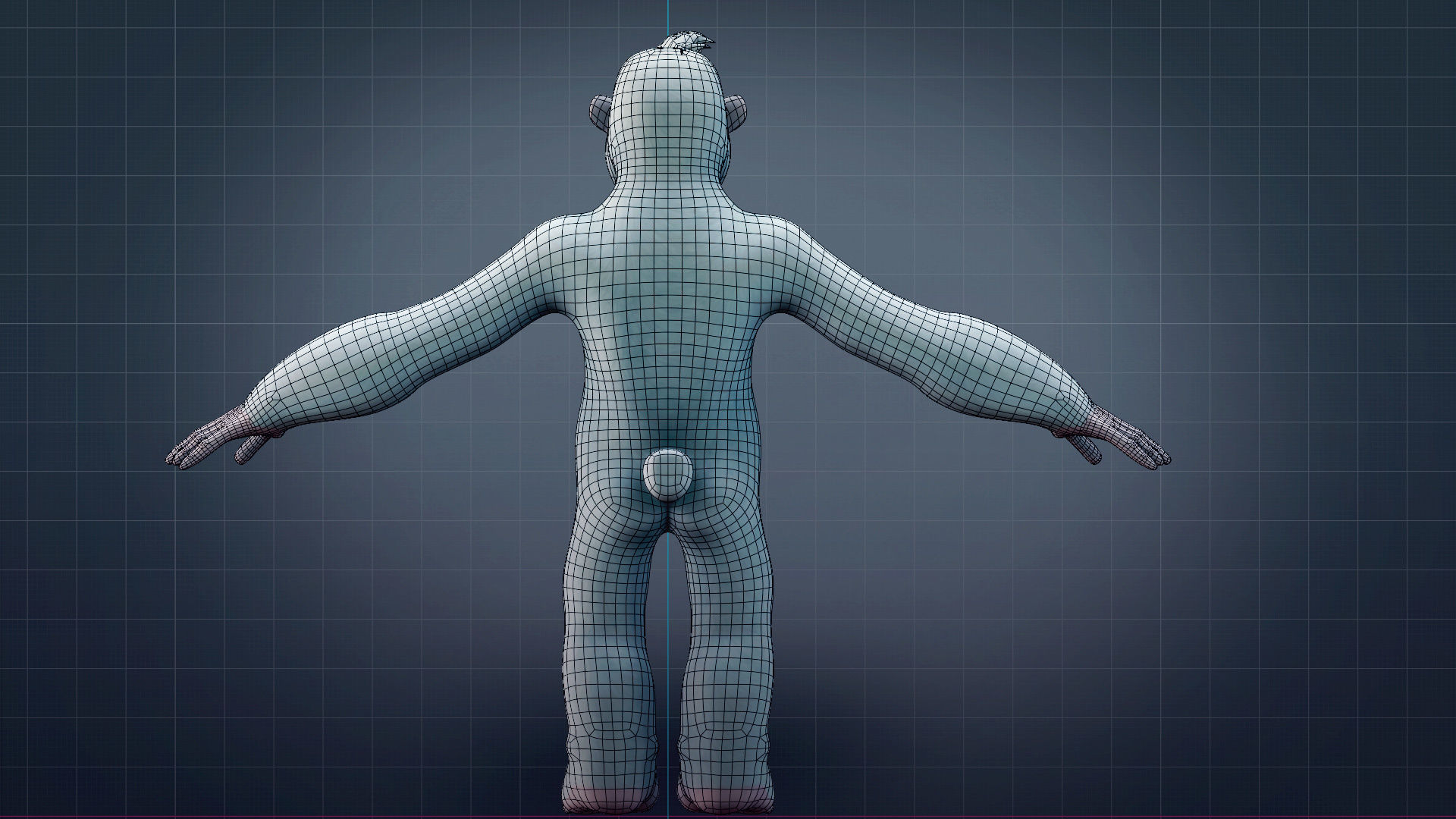 Yeti - A Rigged cartoon character for Blender Low-poly 3D model_10