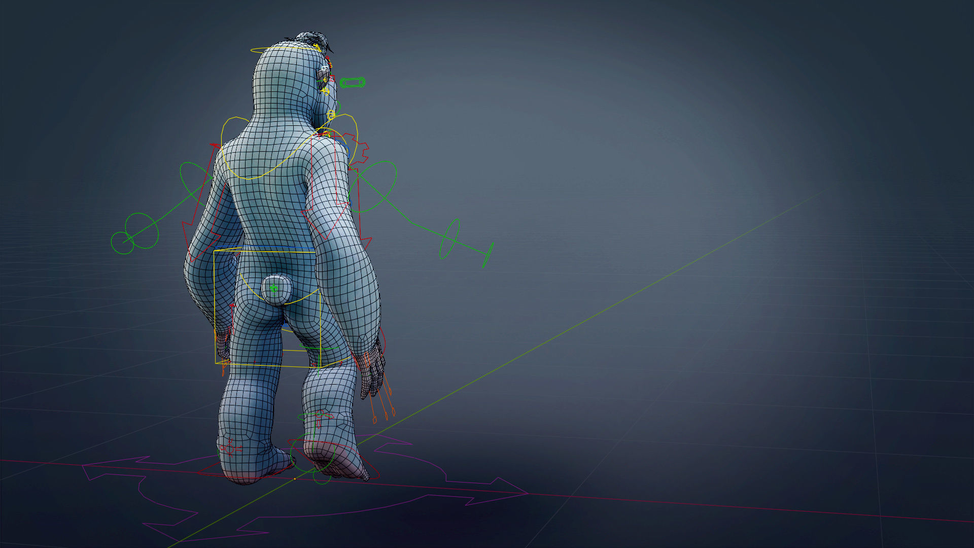 Yeti - A Rigged cartoon character for Blender Low-poly 3D model_12