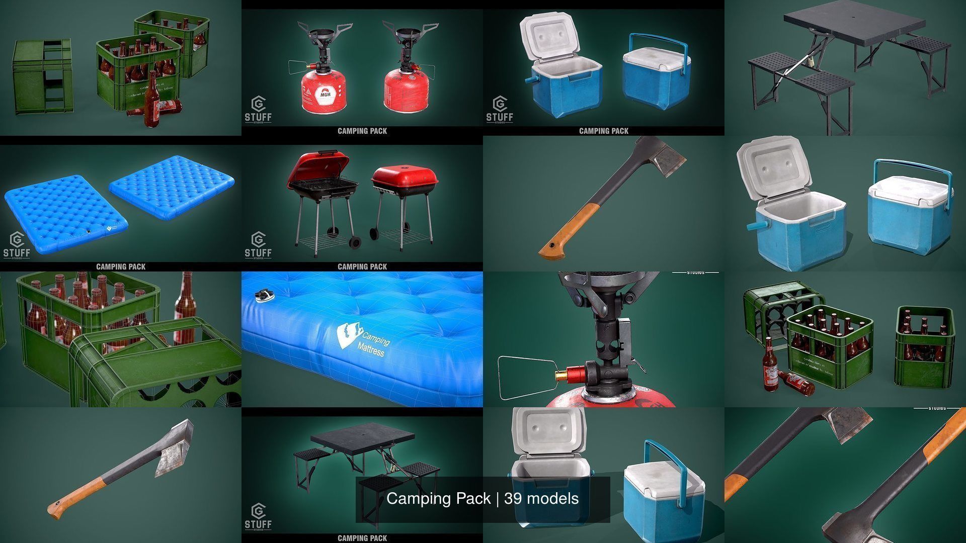 Camping Pack 3D Model Collection_3